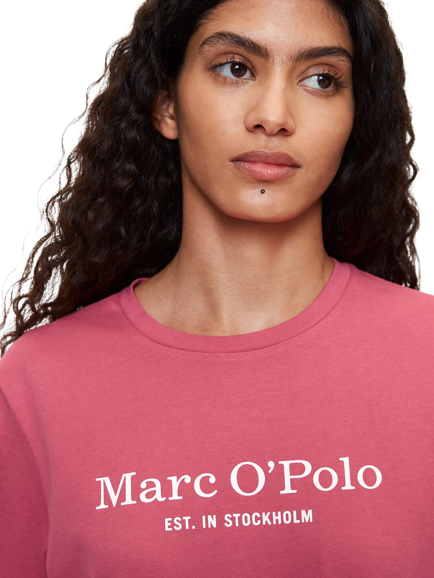 Marc O'Polo Tricou roz pal / alb - Pled.ro