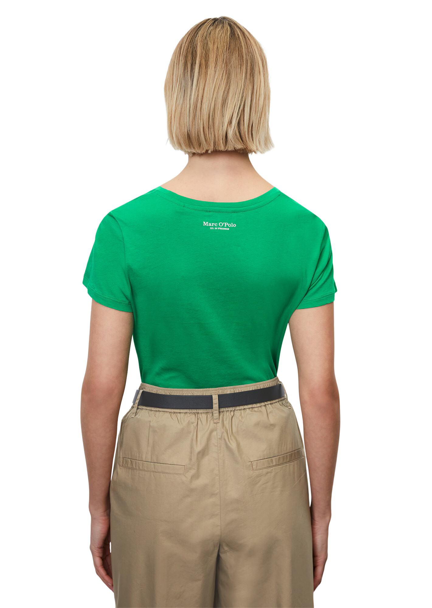 Marc O'Polo Tricou verde / alb - Pled.ro