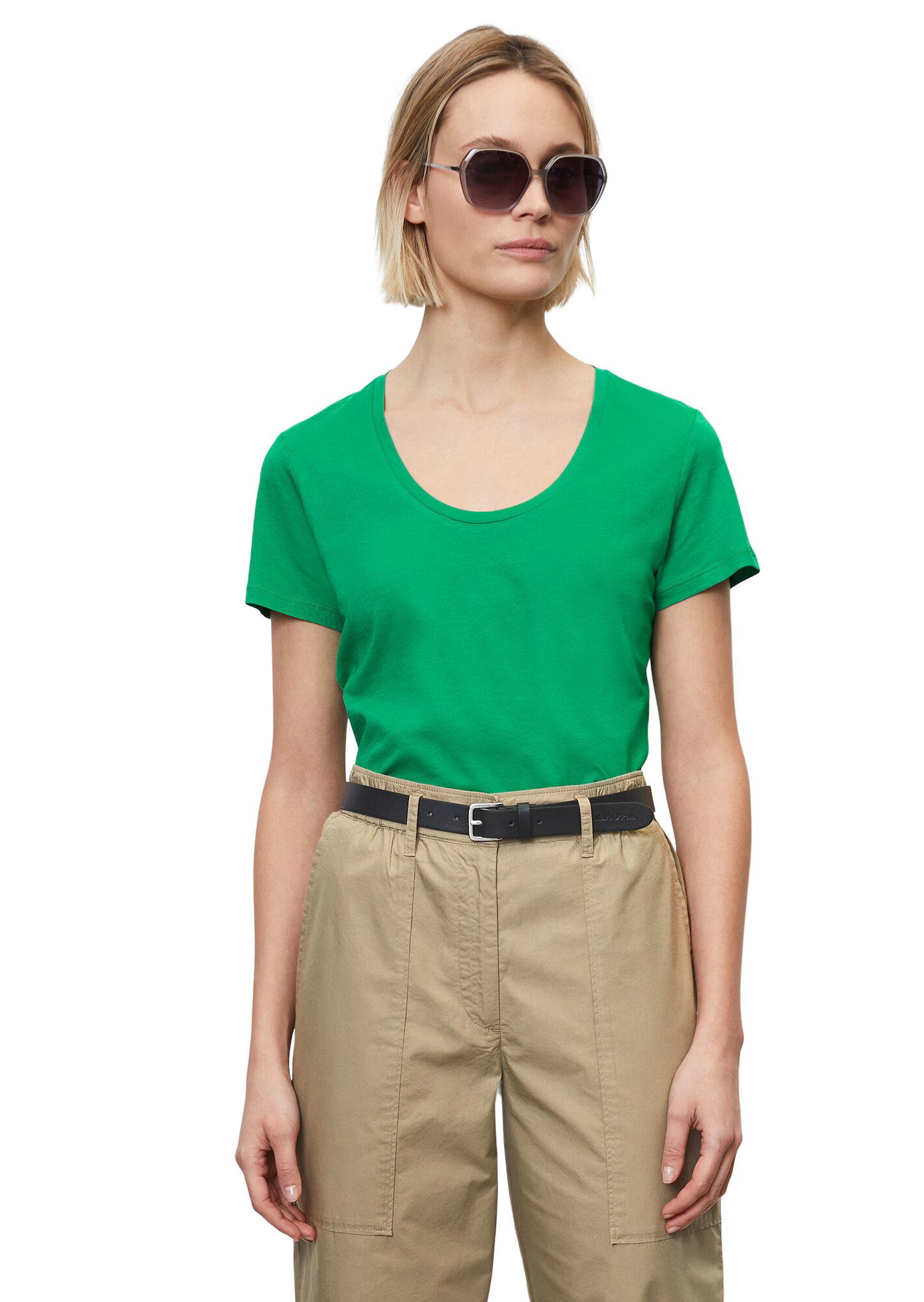 Marc O'Polo Tricou verde / alb - Pled.ro