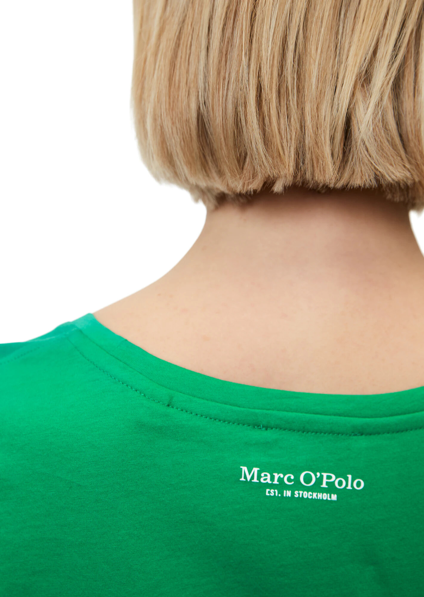 Marc O'Polo Tricou verde / alb - Pled.ro