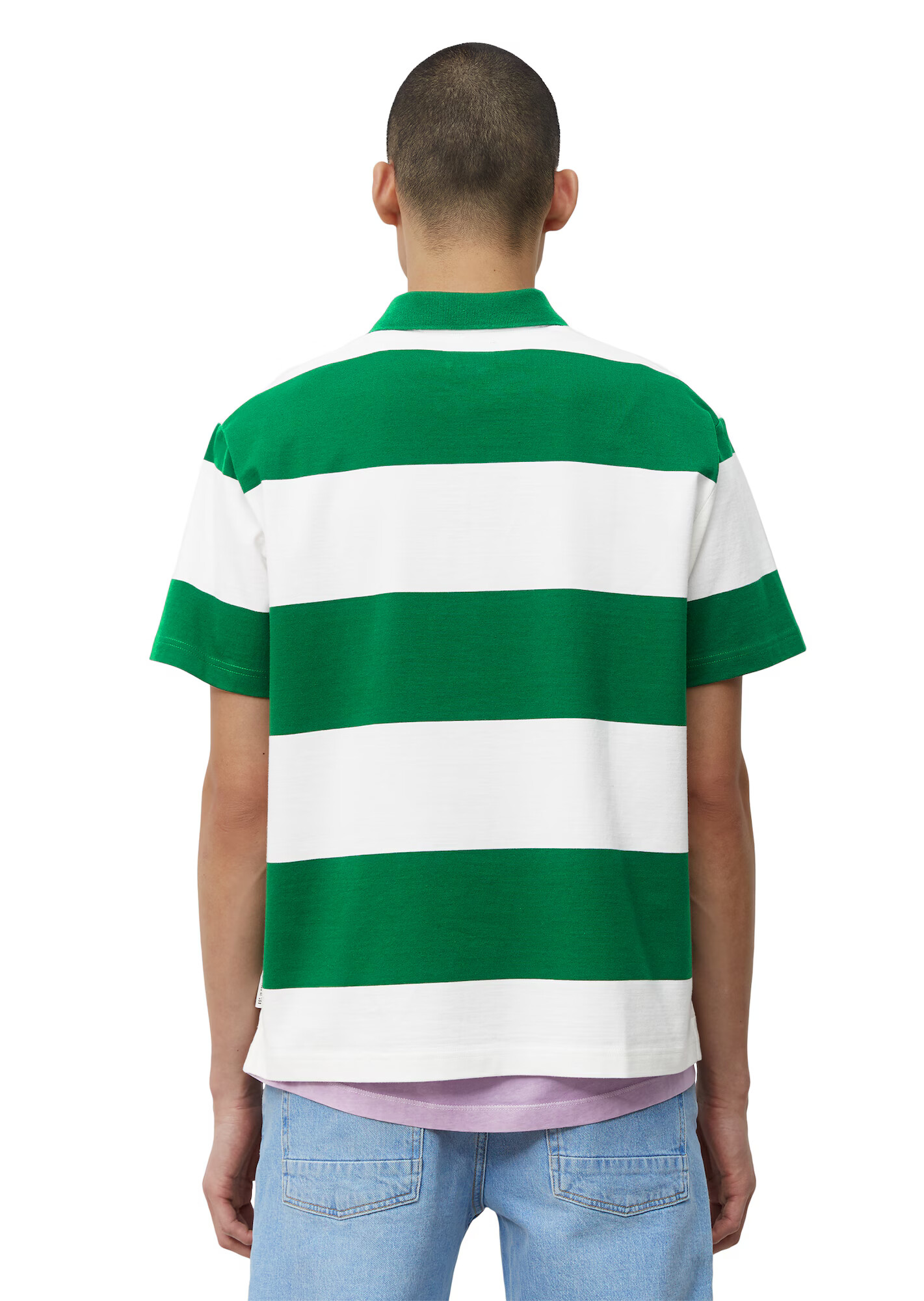 Marc O'Polo Tricou verde / alb - Pled.ro