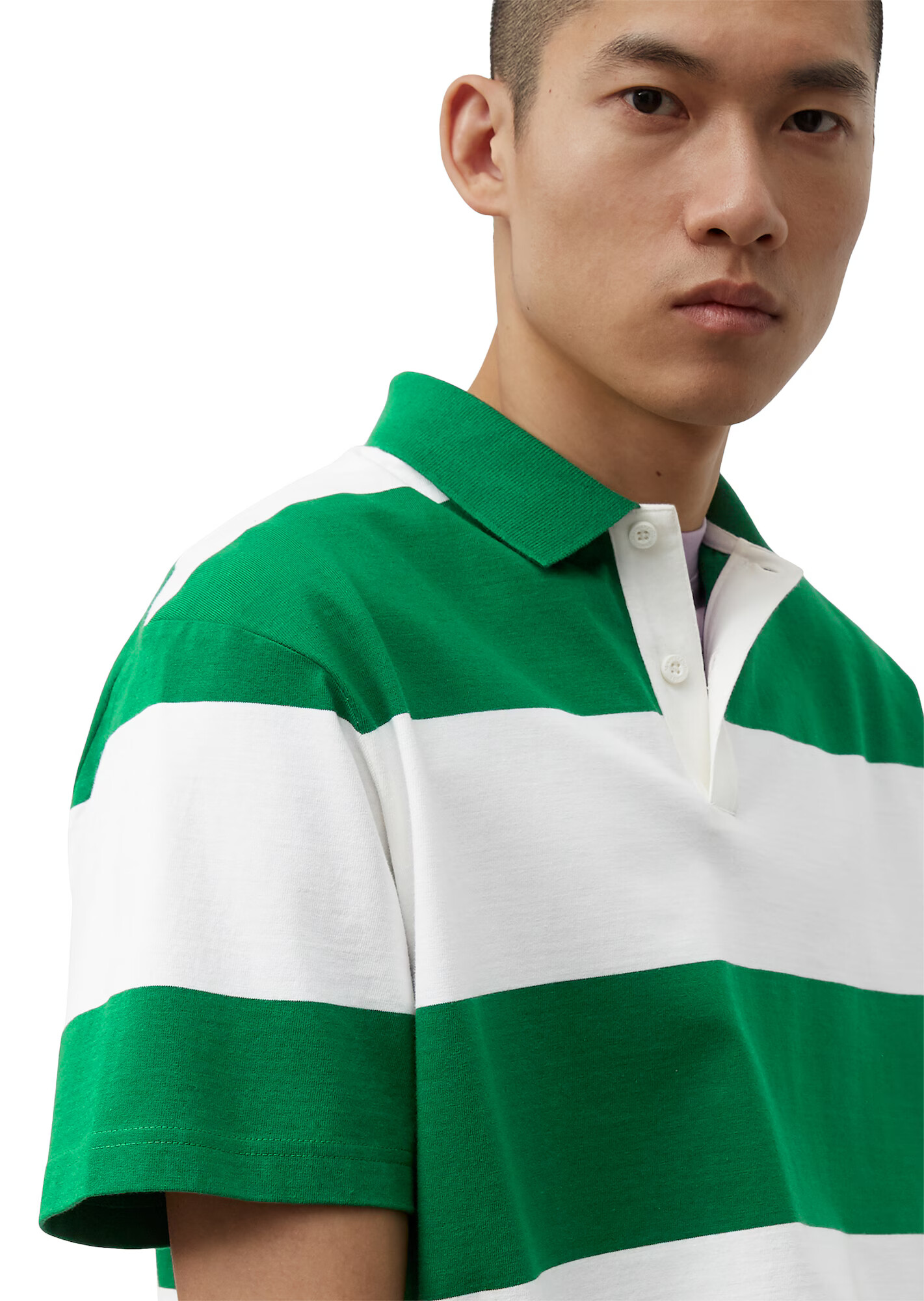 Marc O'Polo Tricou verde / alb - Pled.ro