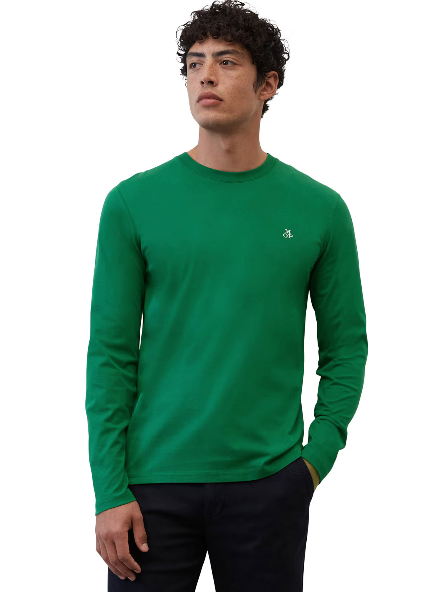 Marc O'Polo Tricou verde / alb - Pled.ro