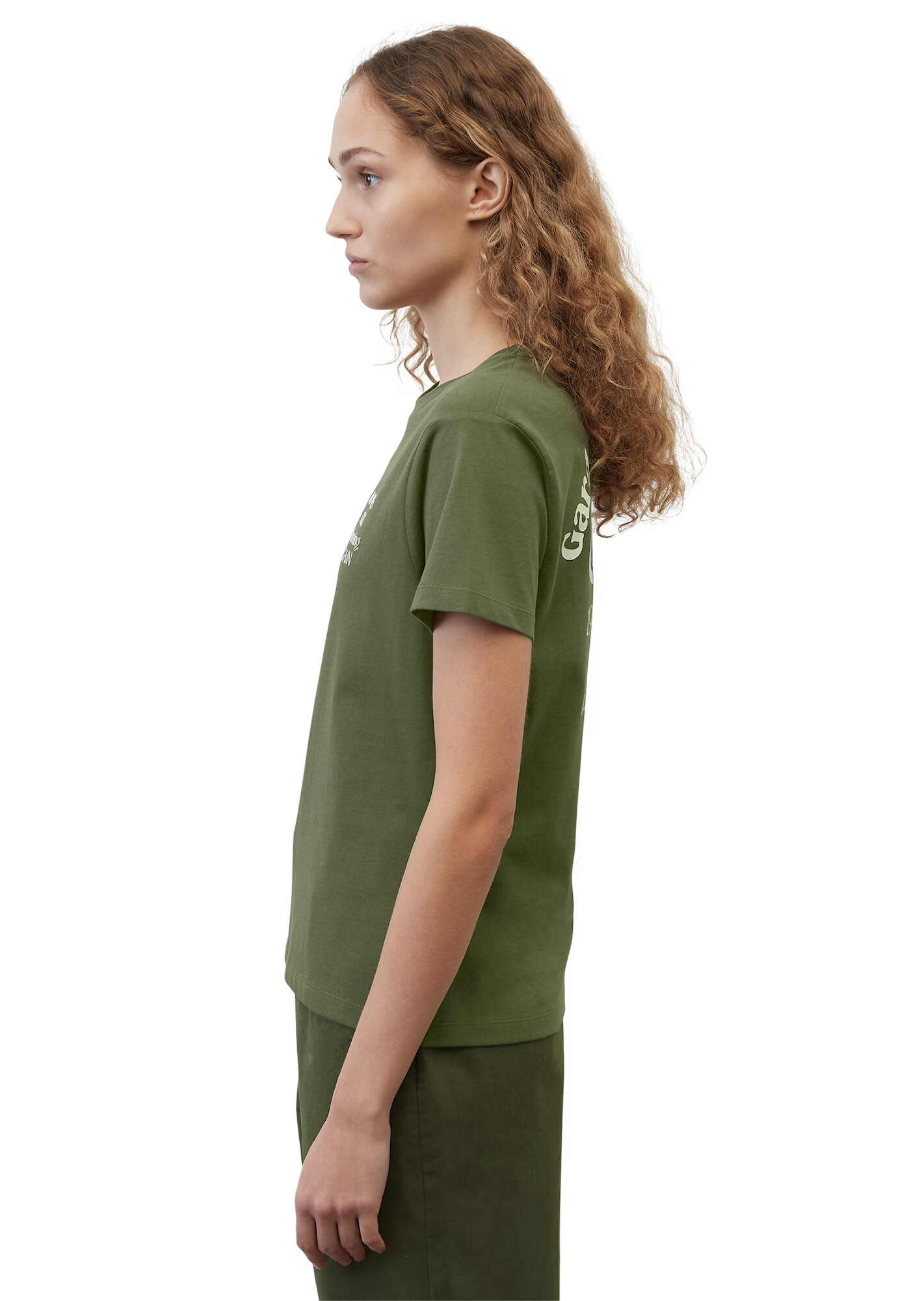 Marc O'Polo Tricou verde / alb - Pled.ro