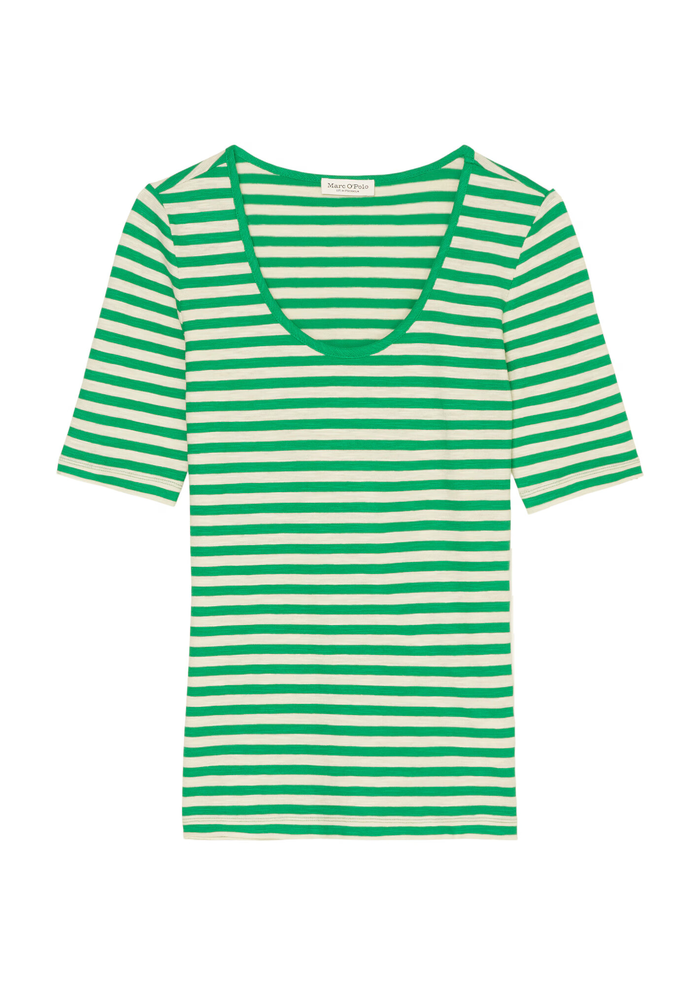 Marc O'Polo Tricou verde / alb - Pled.ro