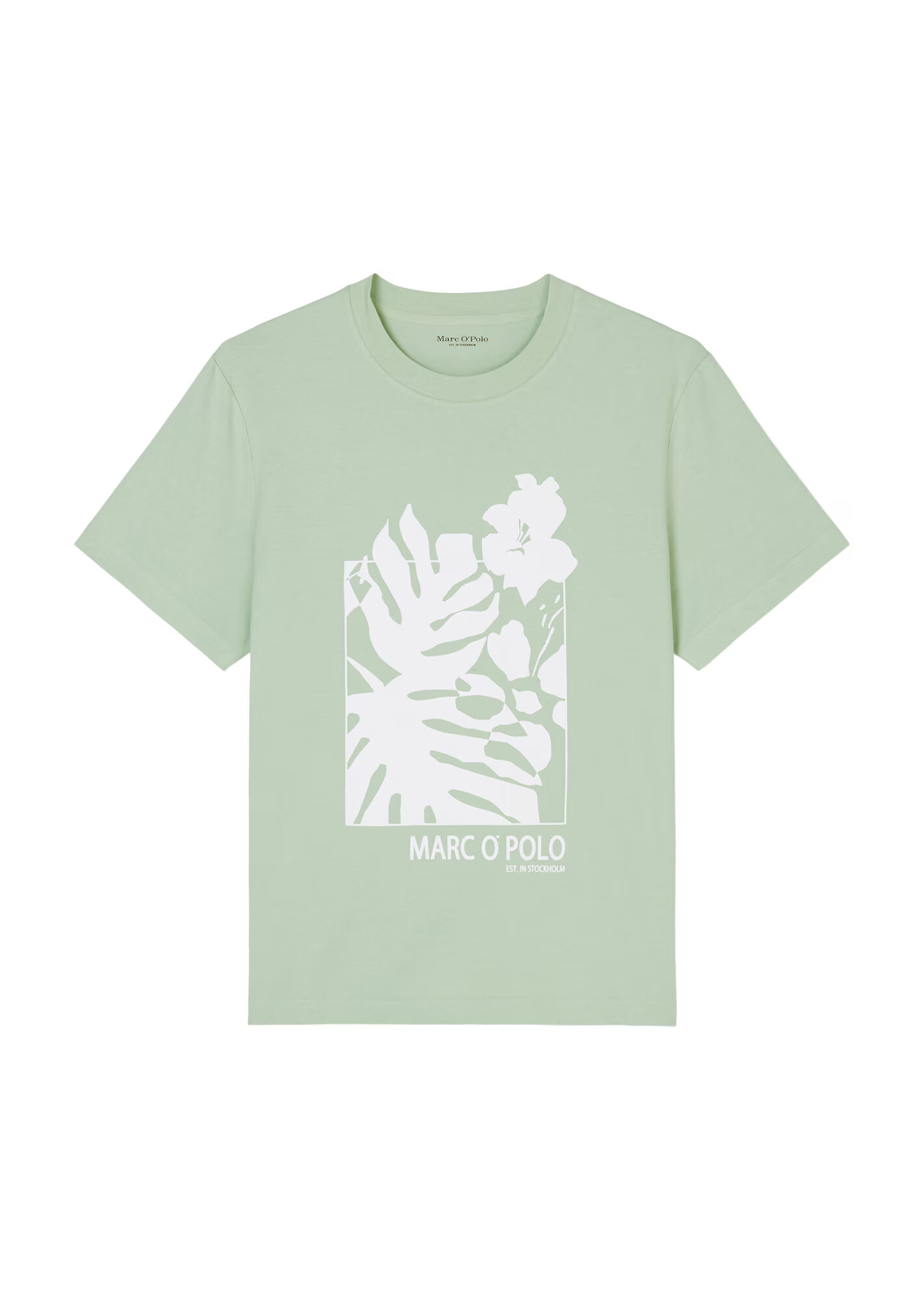 Marc O'Polo Tricou verde deschis / alb - Pled.ro