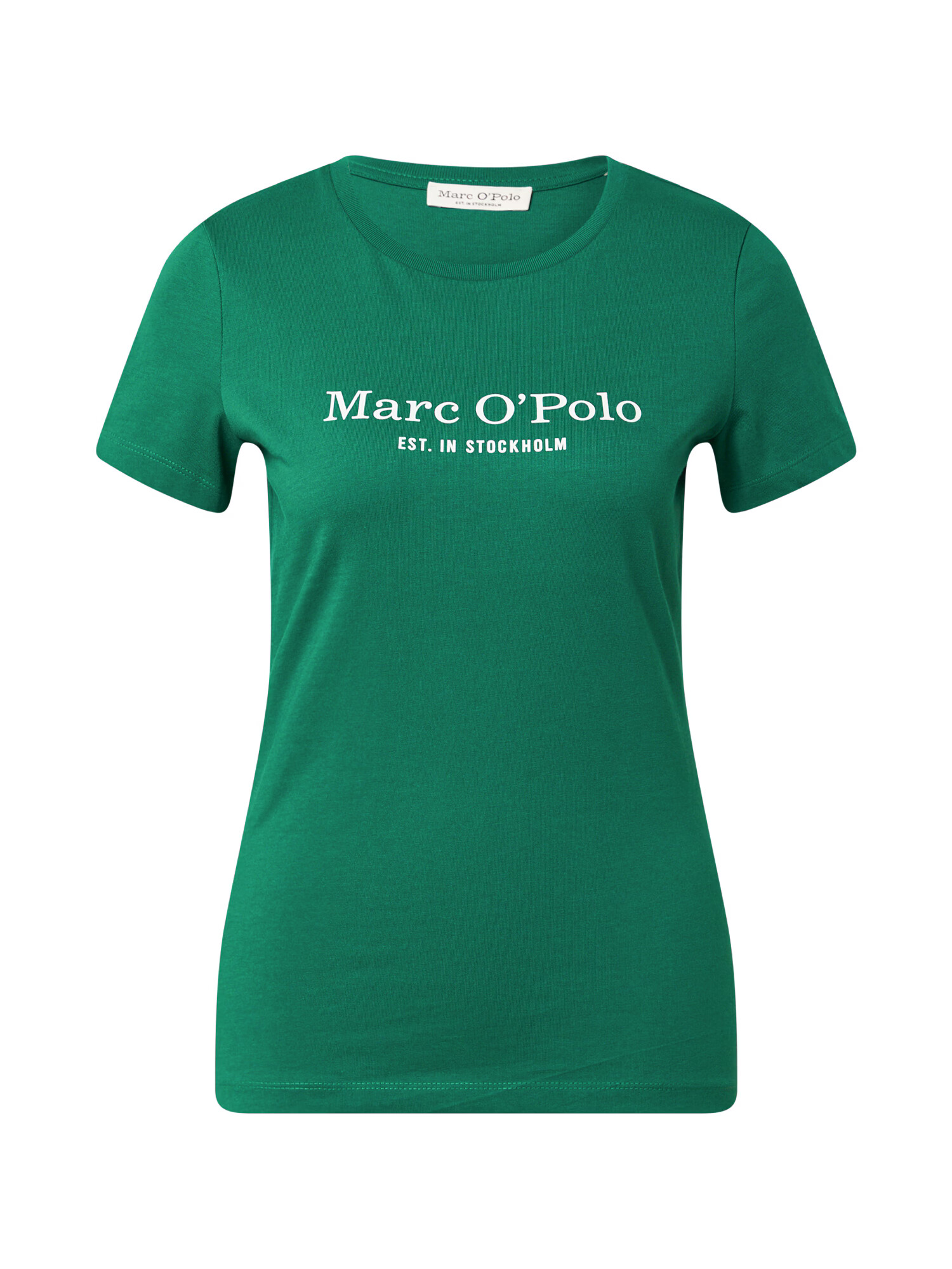 Marc O'Polo Tricou verde iarbă / alb - Pled.ro