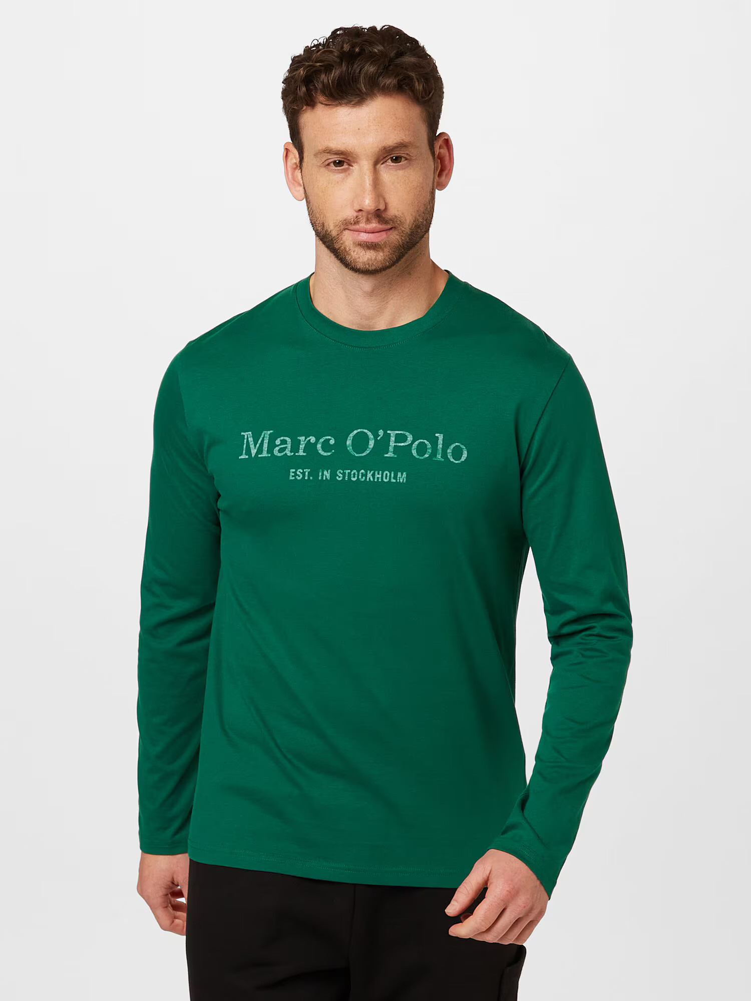 Marc O'Polo Tricou verde pastel / verde închis - Pled.ro