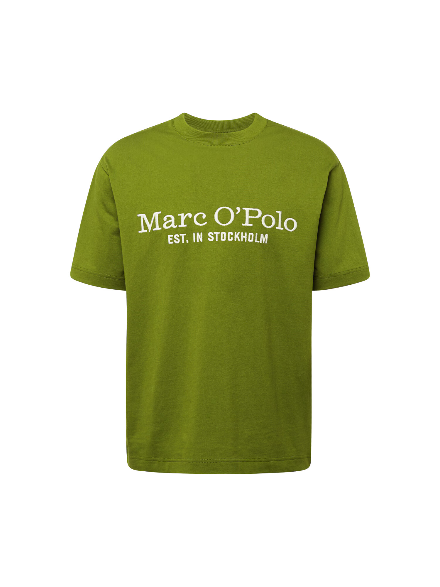 Marc O'Polo Tricou verde stuf / alb - Pled.ro