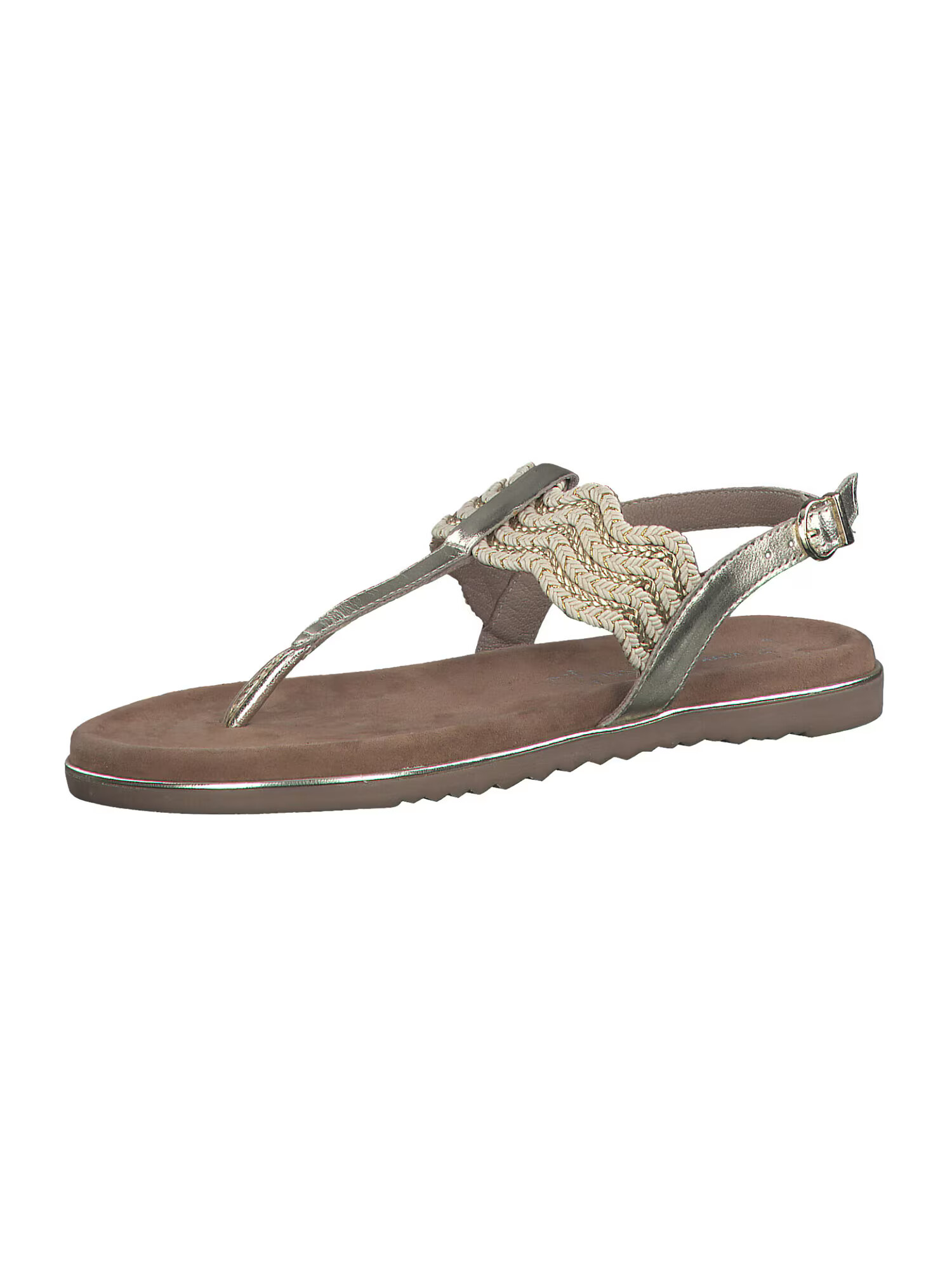 MARCO TOZZI Flip-flops alb kitt / auriu - Pled.ro