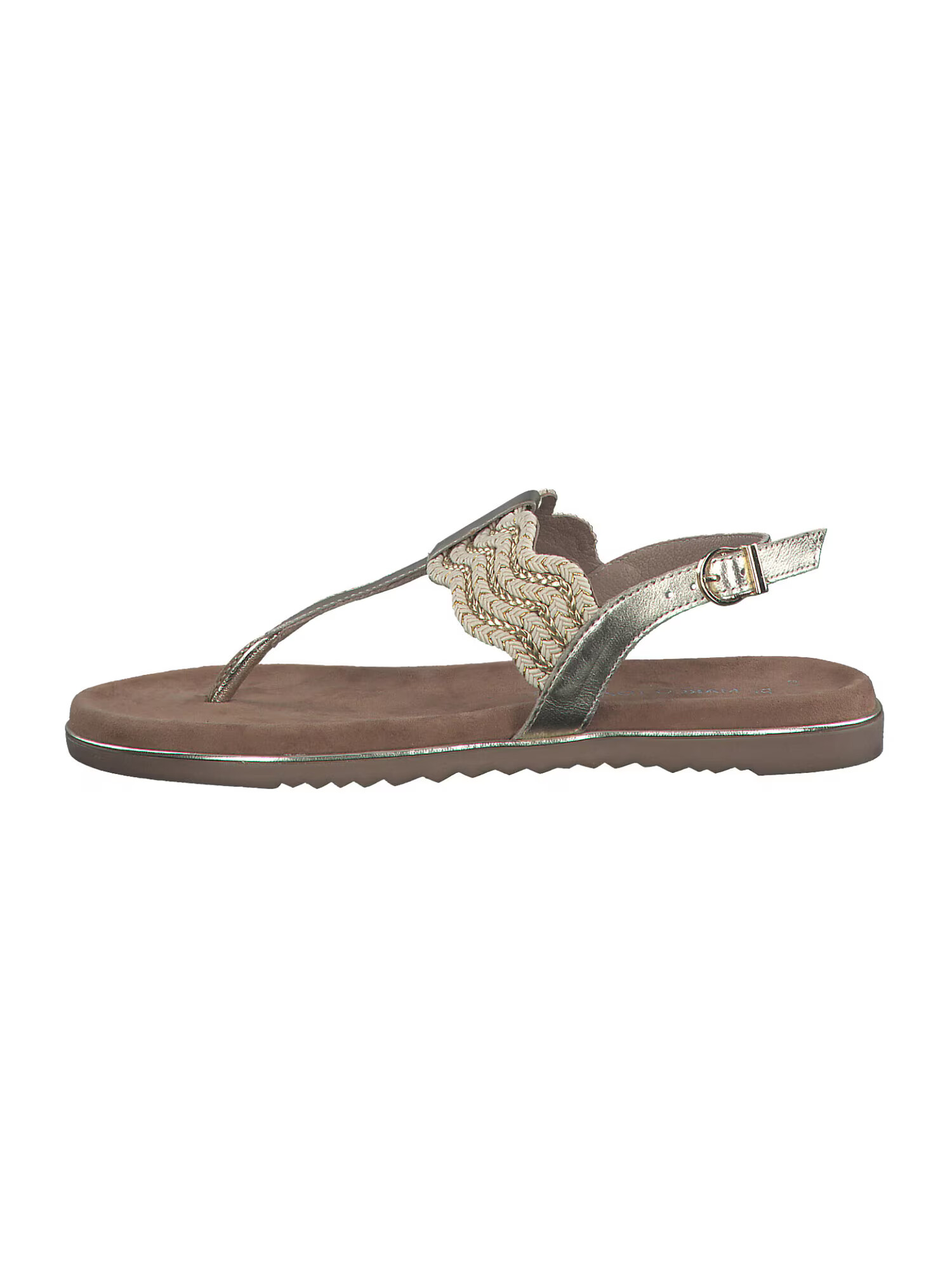 MARCO TOZZI Flip-flops alb kitt / auriu - Pled.ro