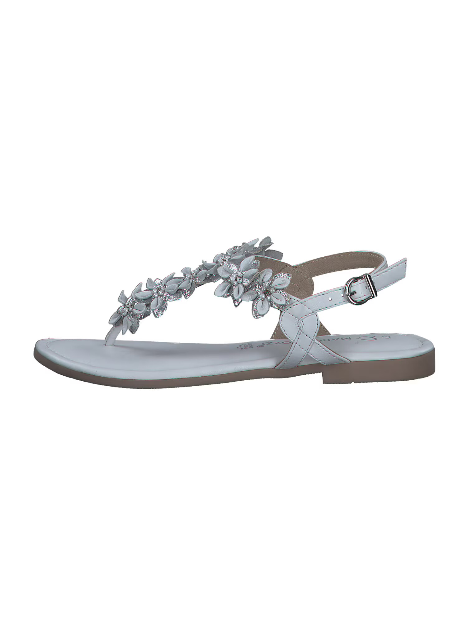 MARCO TOZZI Flip-flops gri argintiu / alb murdar - Pled.ro