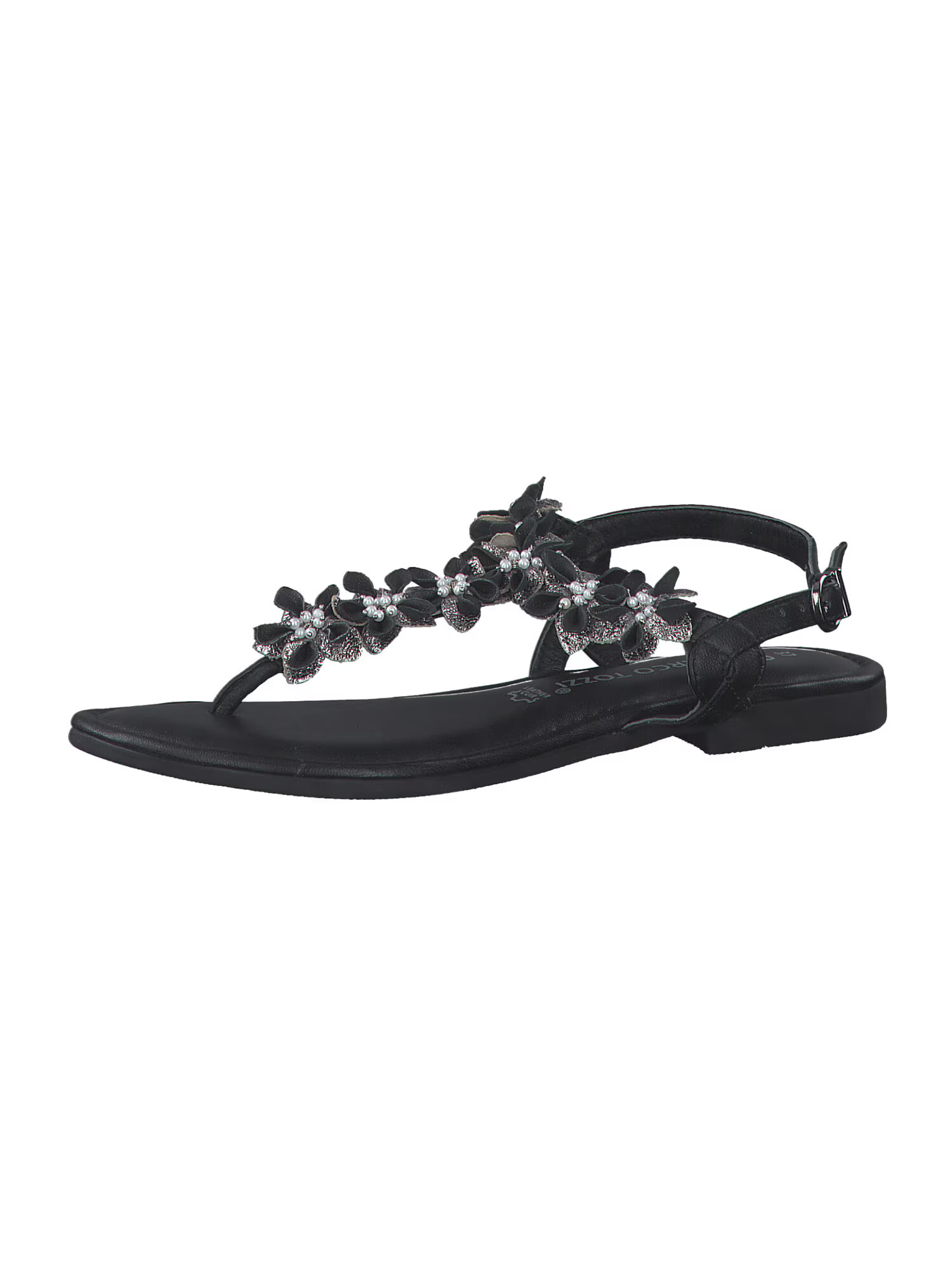 MARCO TOZZI Flip-flops negru / argintiu - Pled.ro