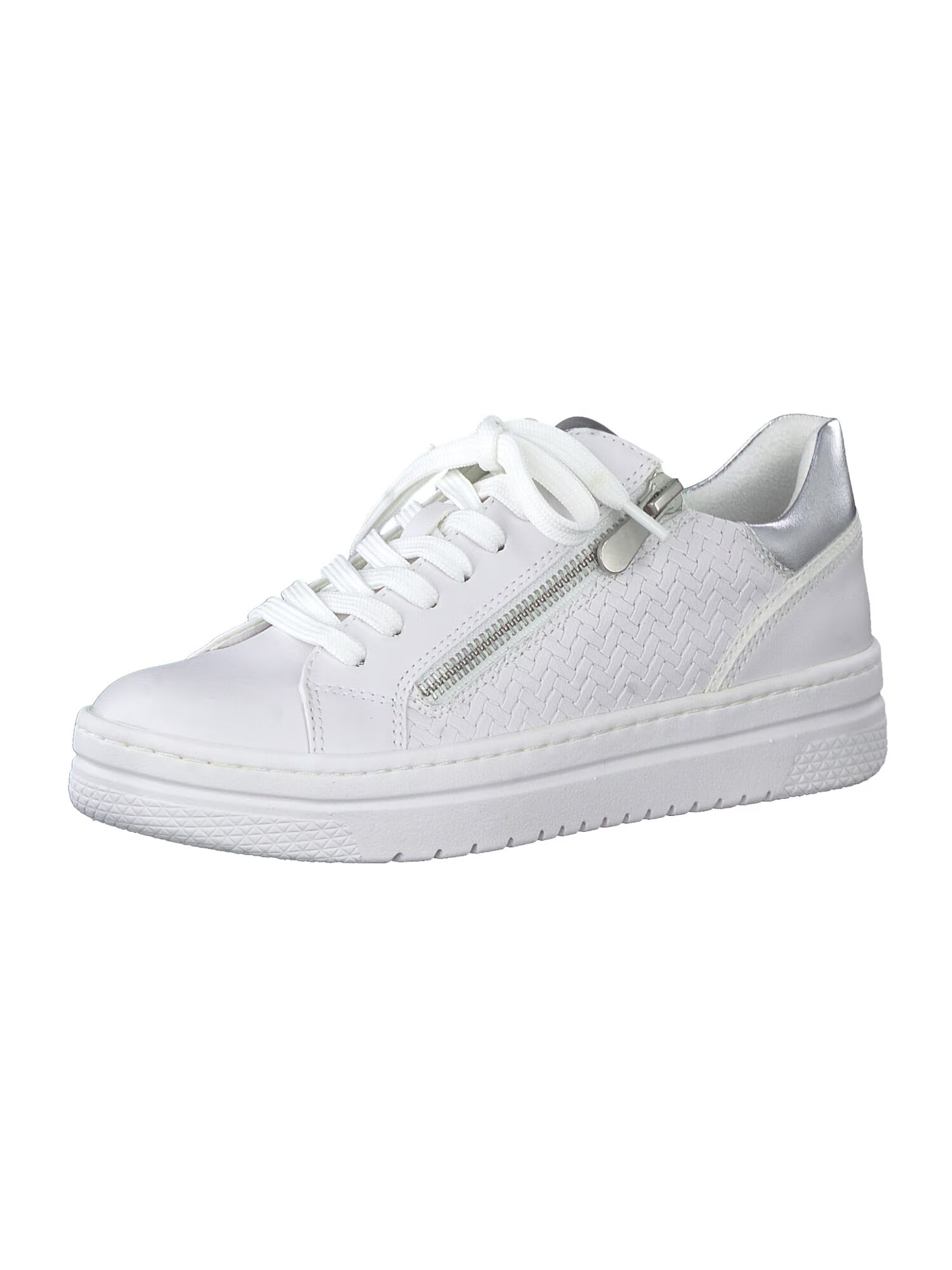 MARCO TOZZI Sneaker low argintiu / alb - Pled.ro