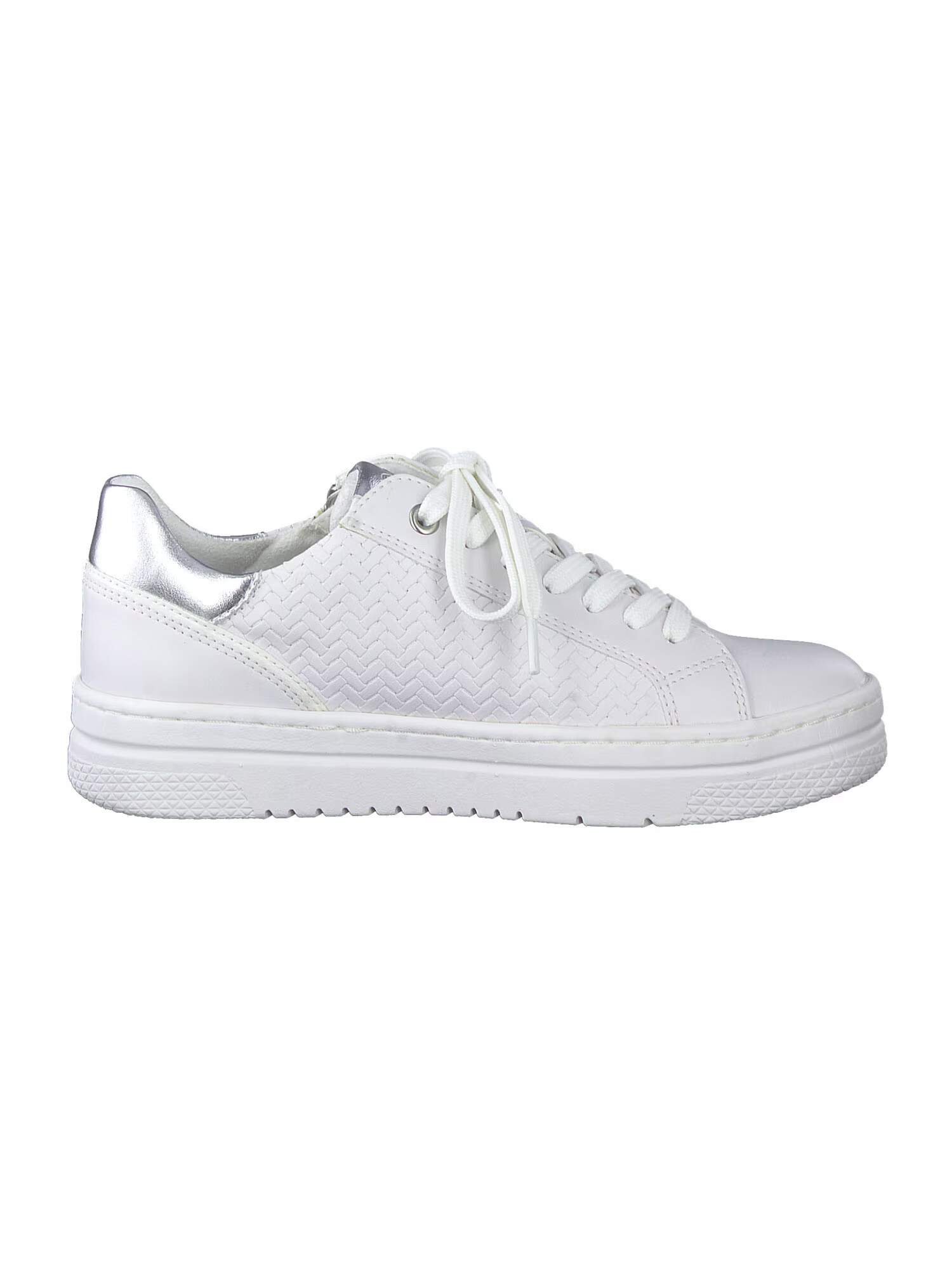 MARCO TOZZI Sneaker low argintiu / alb - Pled.ro