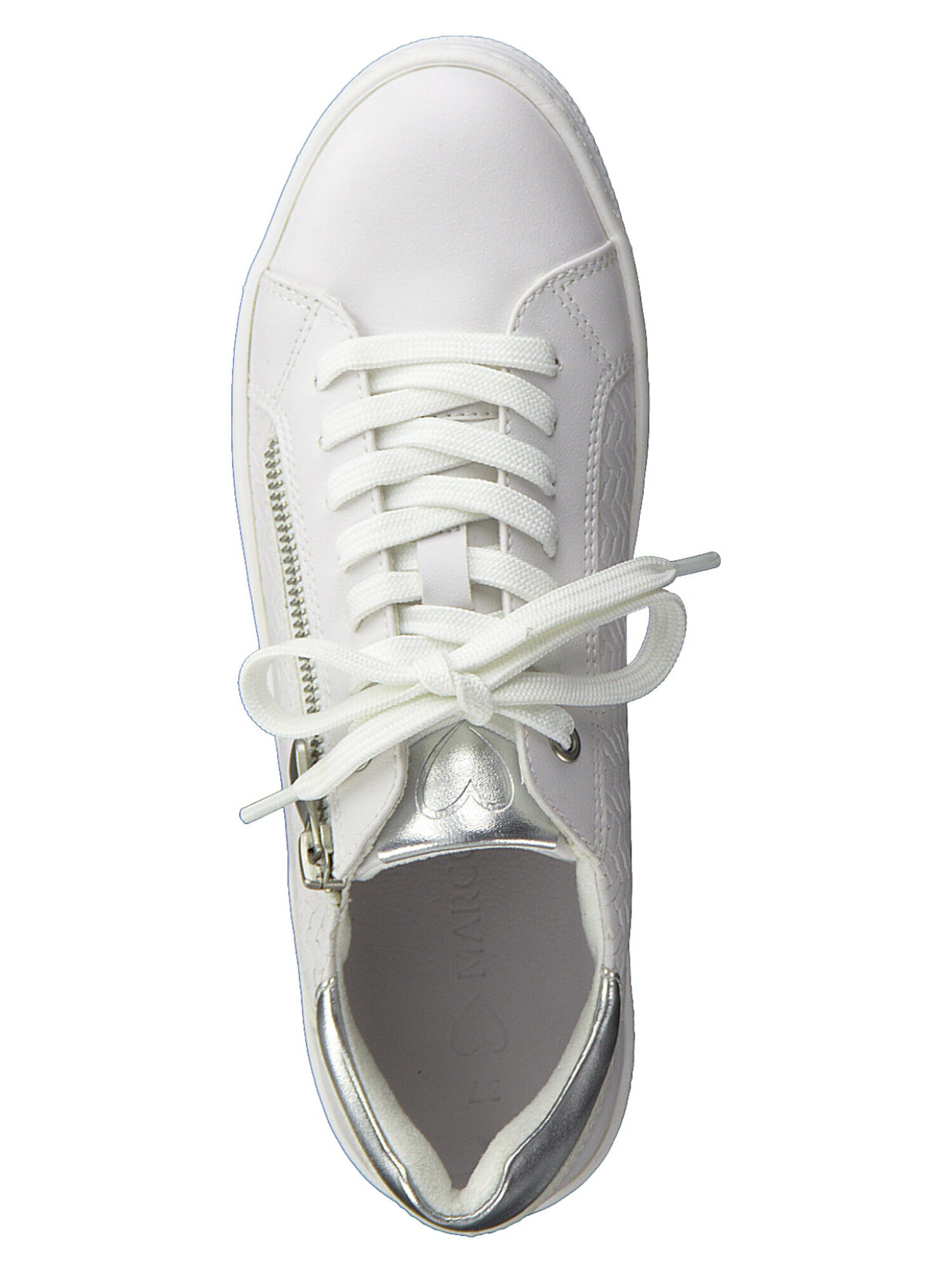 MARCO TOZZI Sneaker low argintiu / alb - Pled.ro