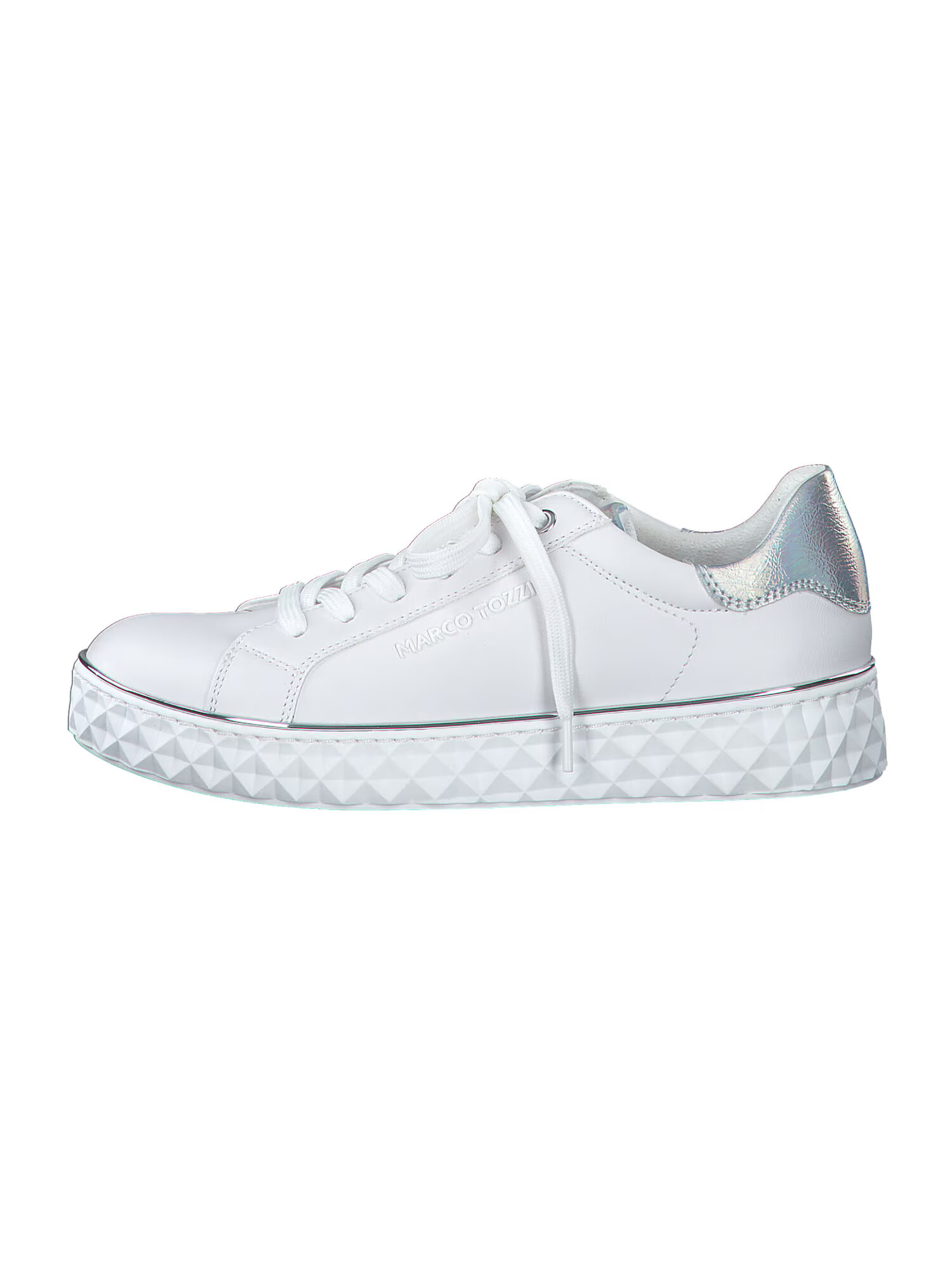 MARCO TOZZI Sneaker low argintiu / alb - Pled.ro