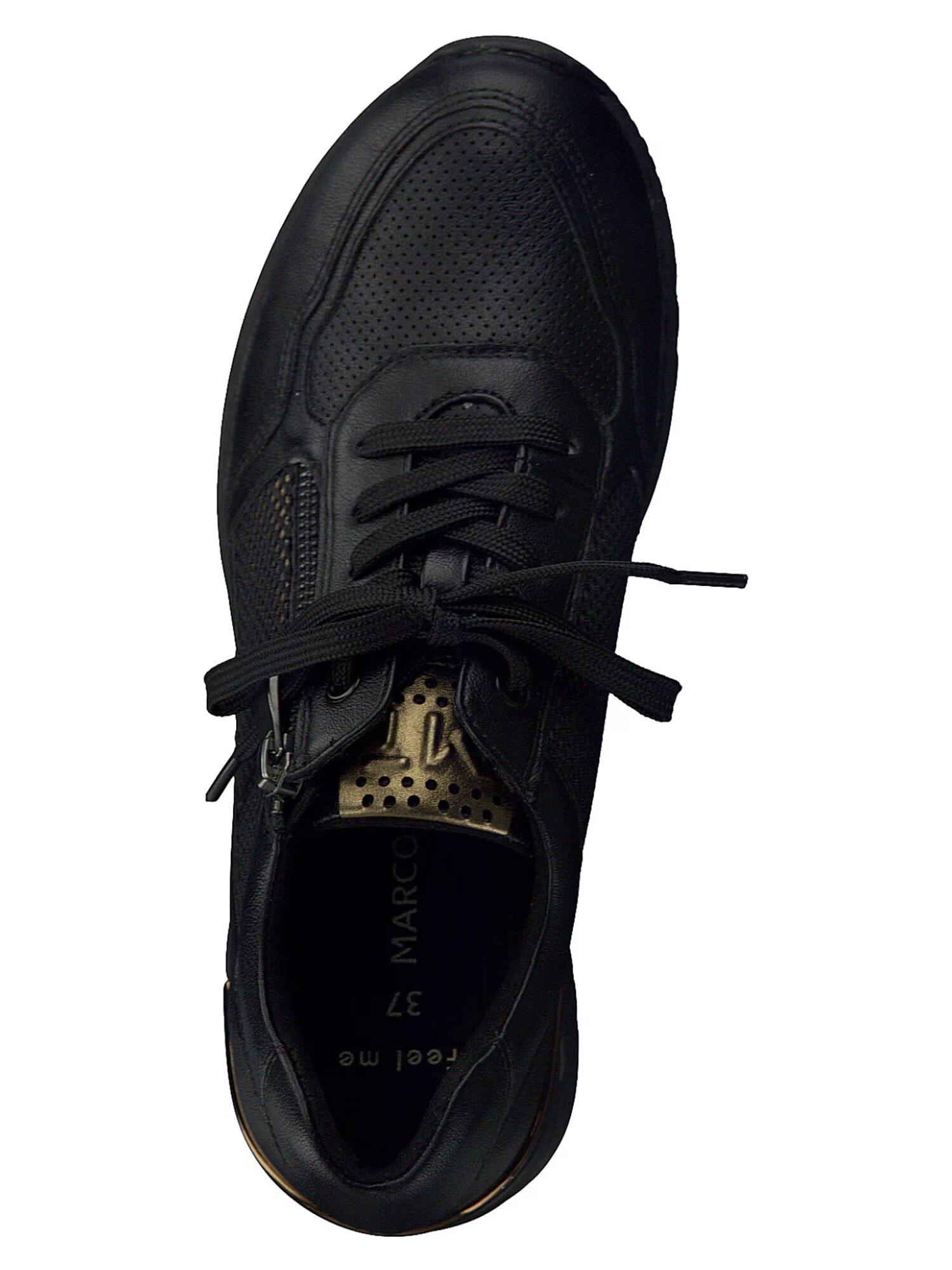 MARCO TOZZI Sneaker low auriu / negru - Pled.ro