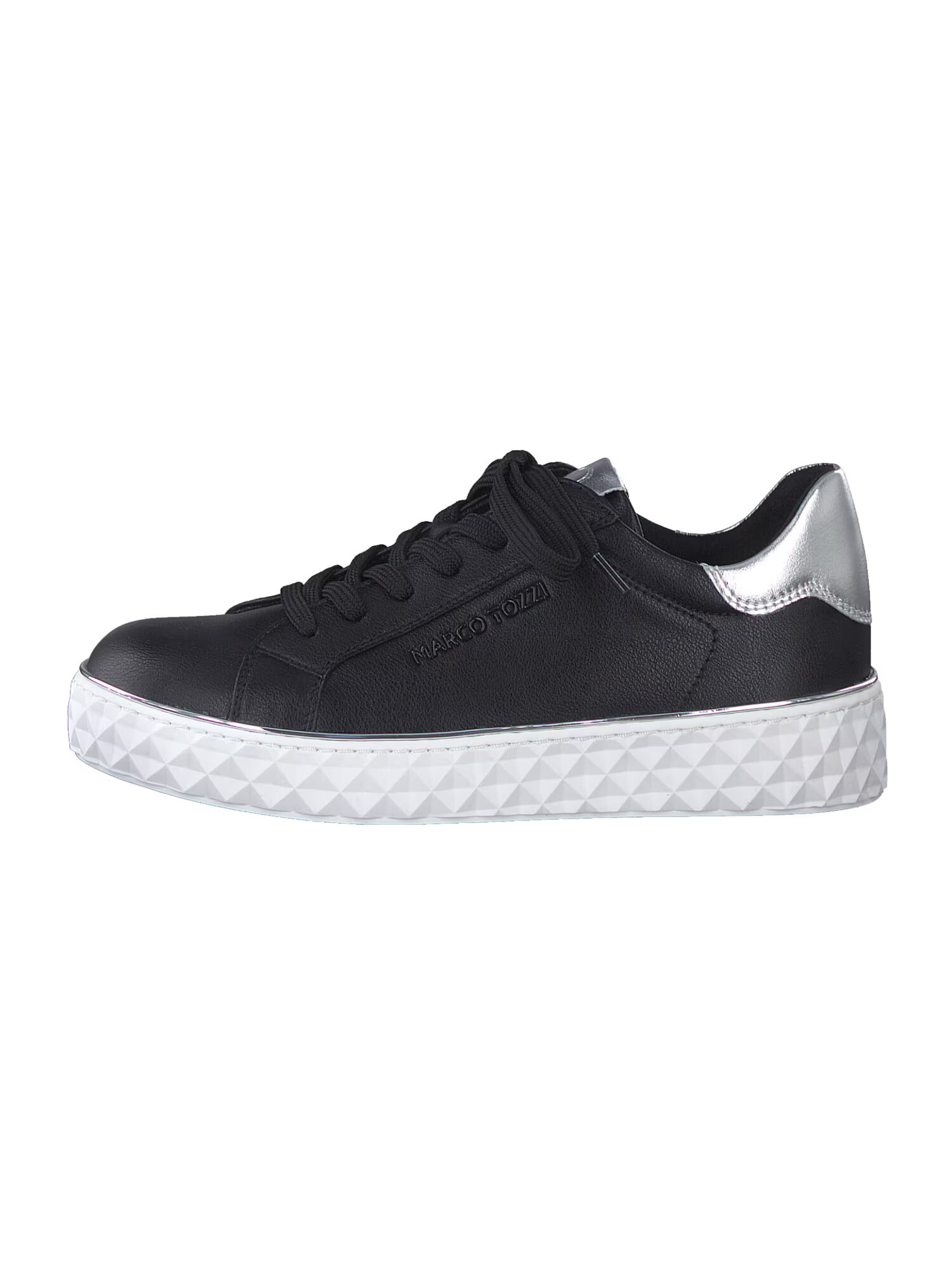 MARCO TOZZI Sneaker low gri argintiu / negru - Pled.ro