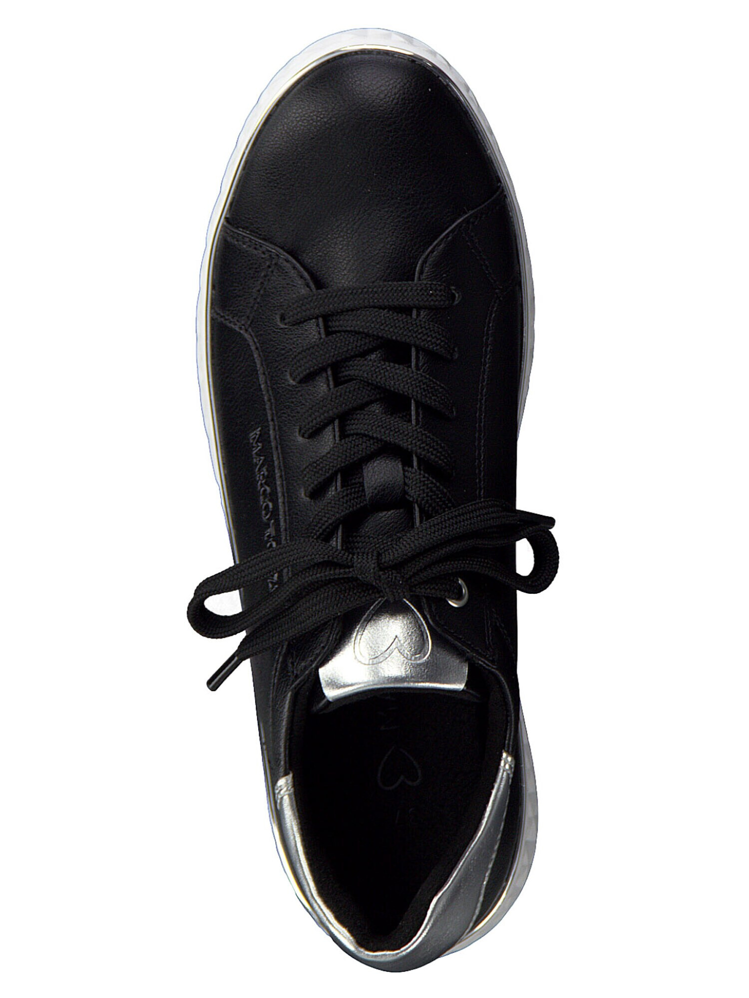 MARCO TOZZI Sneaker low gri argintiu / negru - Pled.ro