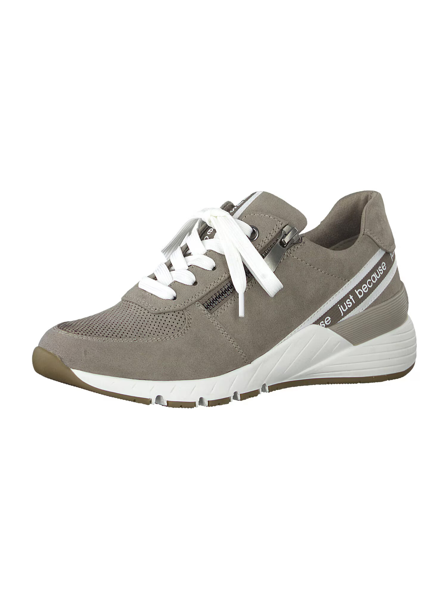 MARCO TOZZI Sneaker low gri taupe / alb - Pled.ro