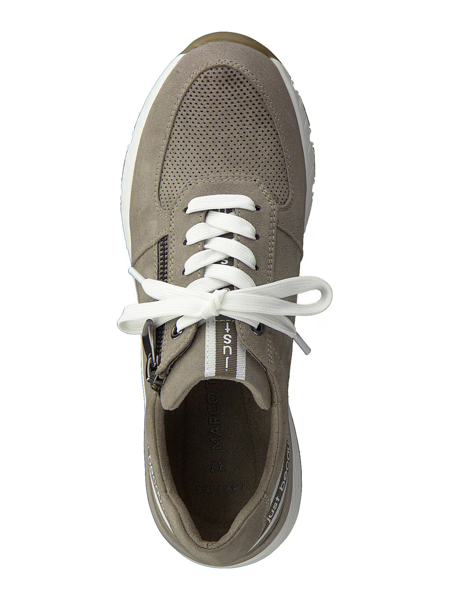 MARCO TOZZI Sneaker low gri taupe / alb - Pled.ro