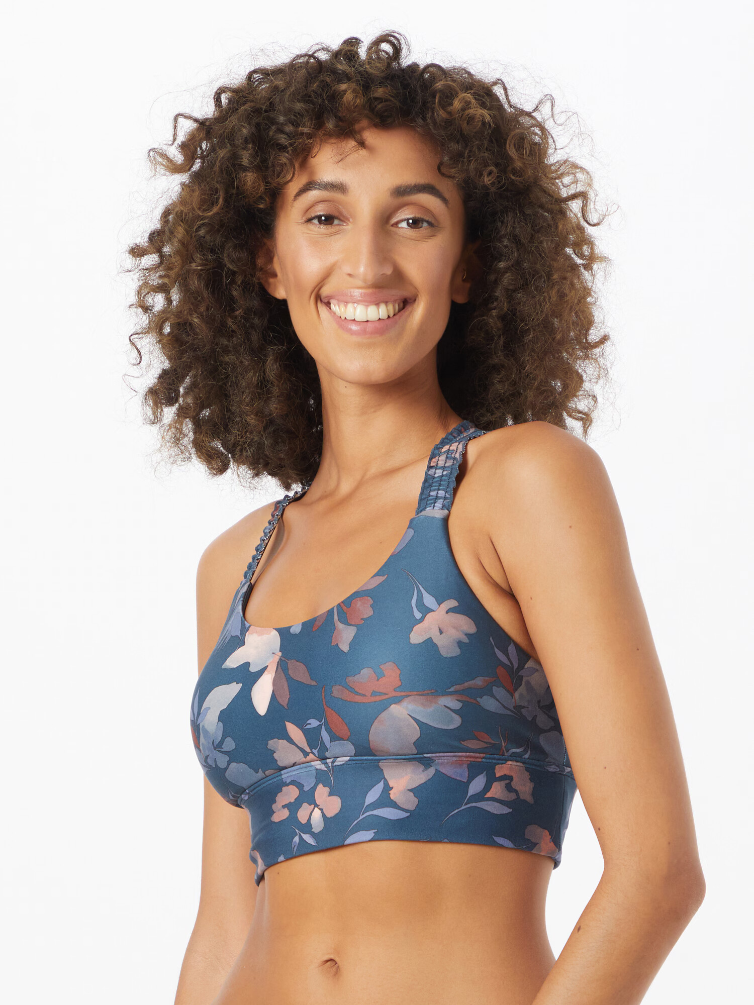 Marika Sutien sport 'PAISLEY' culoarea pielii / albastru fumuriu / maro ruginiu / verde petrol - Pled.ro