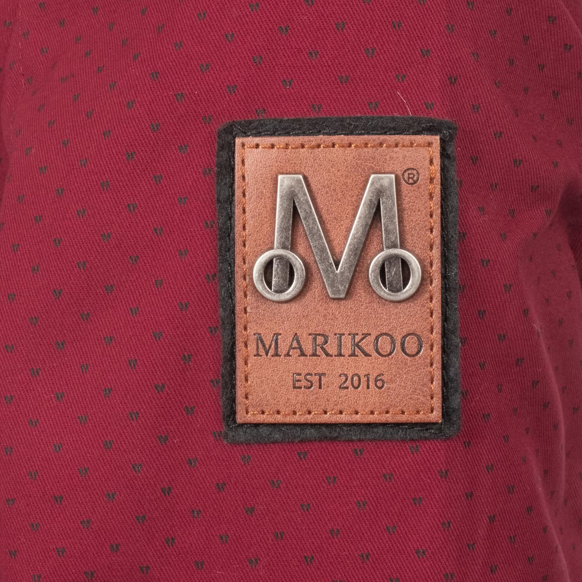 MARIKOO Parka de primăvară-toamnă 'Nyokoo' sângeriu / negru - Pled.ro