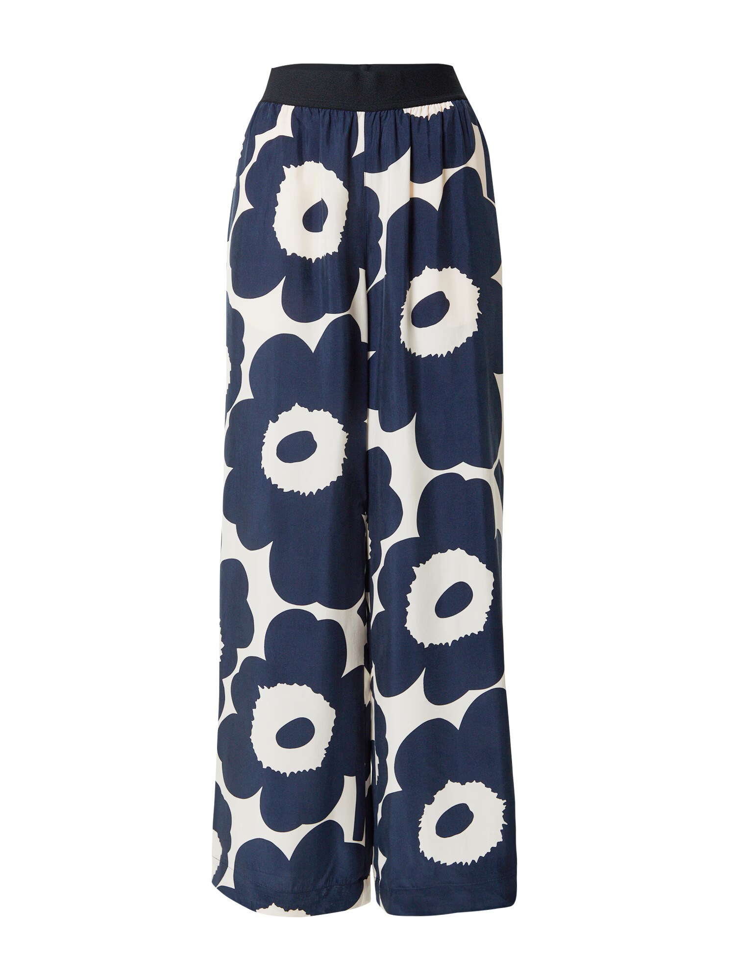 Marimekko Pantaloni 'Irbma' bleumarin / alb murdar - Pled.ro