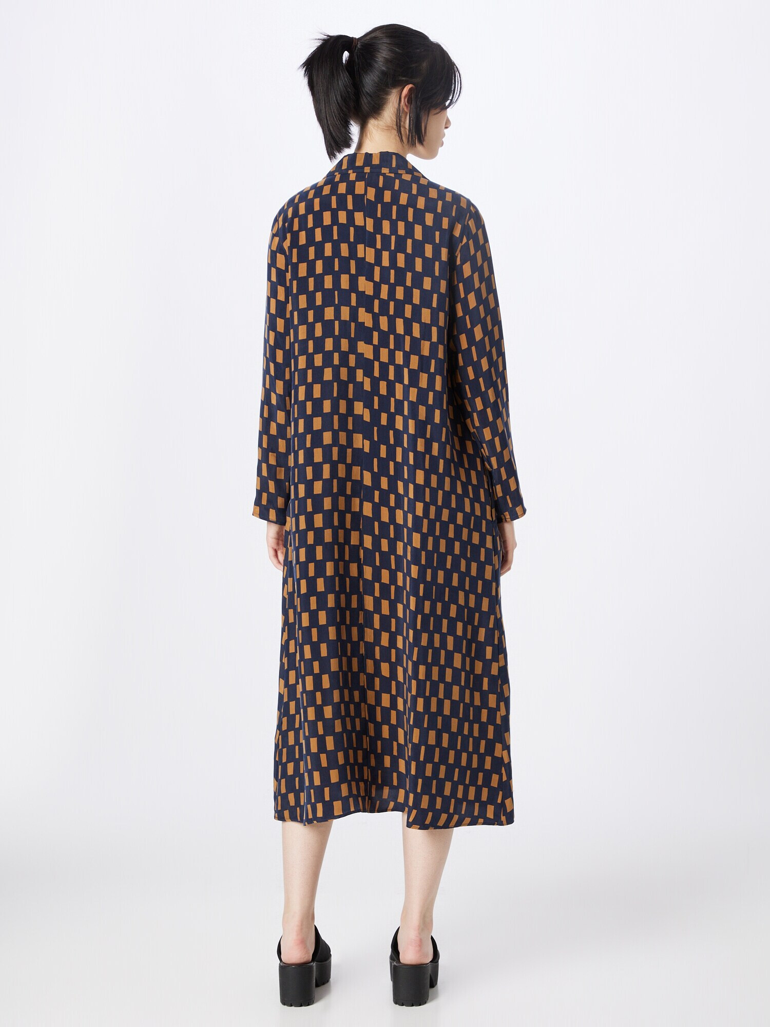 Marimekko Rochie 'Maisol Noppa' bleumarin / maro caramel - Pled.ro