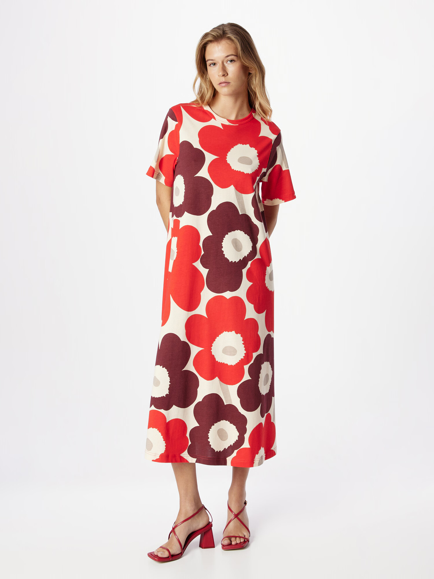 Marimekko Rochie 'Petrun' roșu / roșu burgundy / alb - Pled.ro