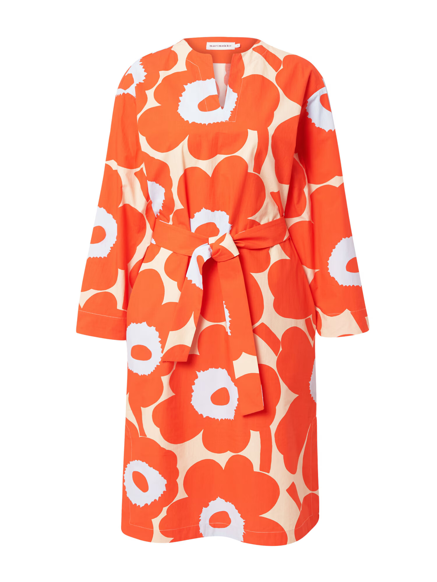 Marimekko Rochie 'Sarja' ecru / roșu rodie / alb - Pled.ro