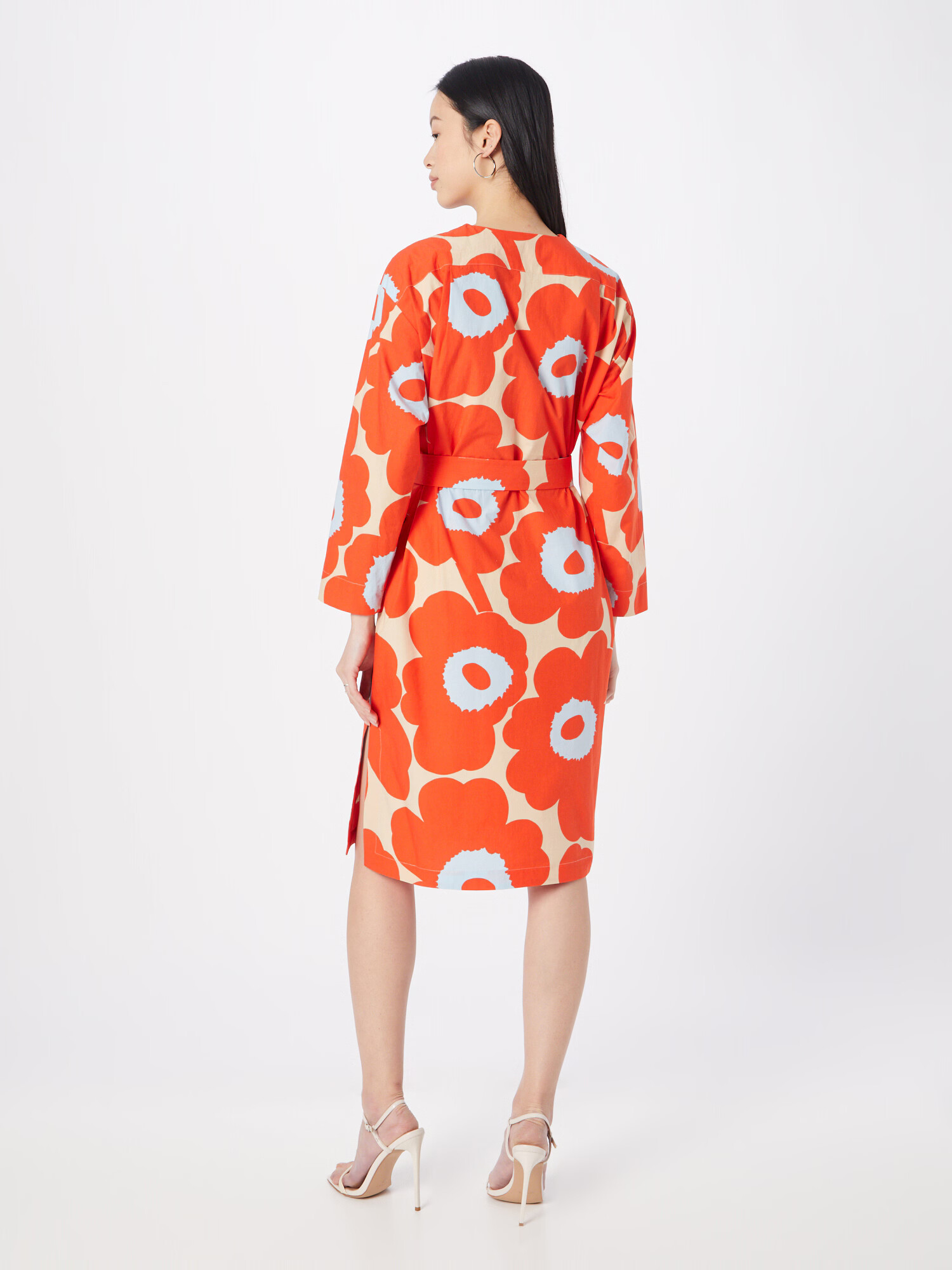 Marimekko Rochie 'Sarja' ecru / roșu rodie / alb - Pled.ro