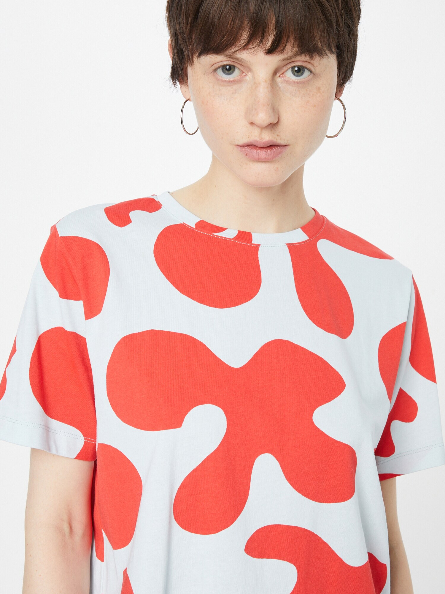 Marimekko Tricou 'Amela' albastru deschis / roșu orange - Pled.ro