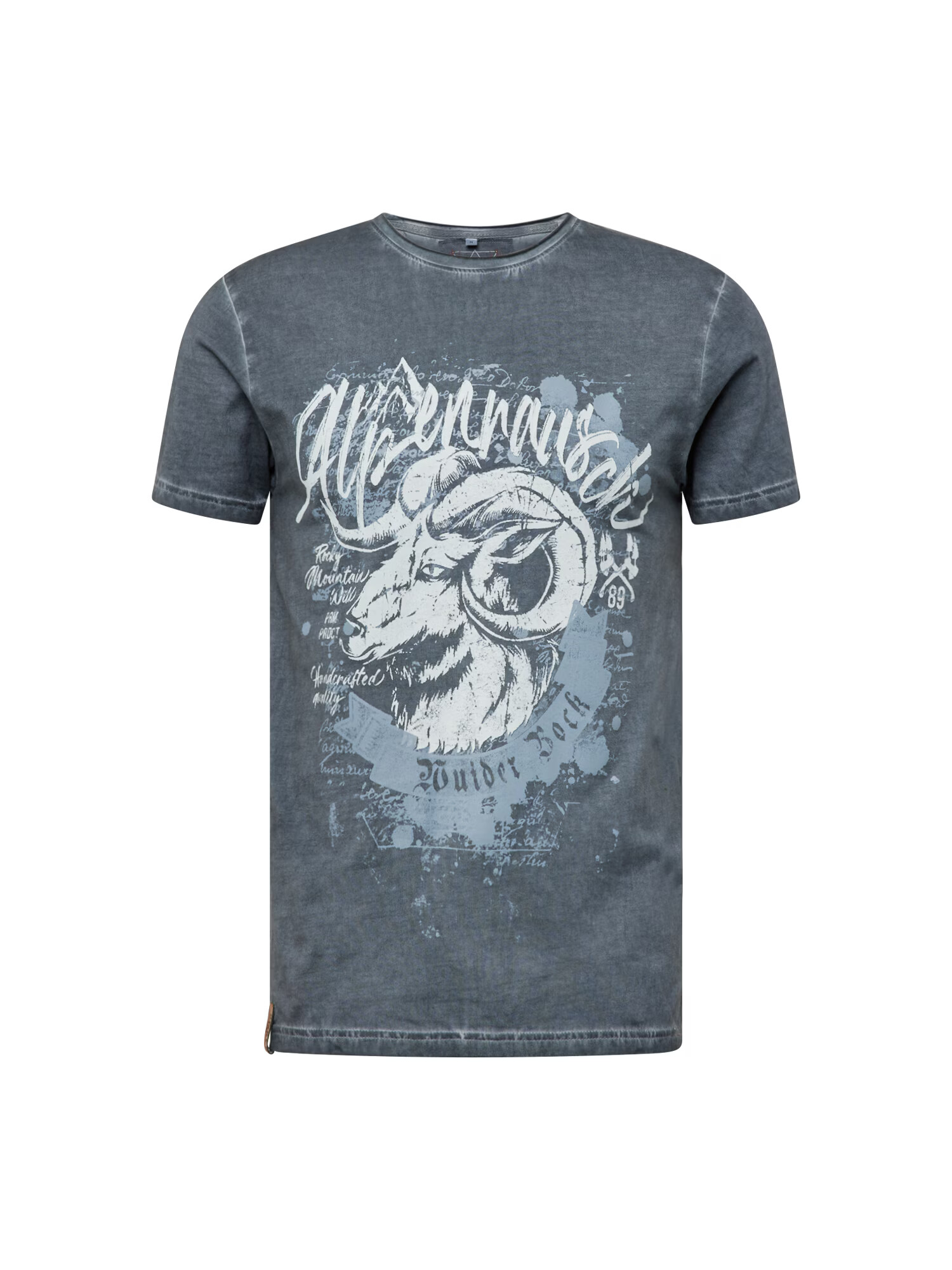 MARJO Tricou 'Torben' albastru fumuriu / albastru porumbel / gri denim / alb - Pled.ro