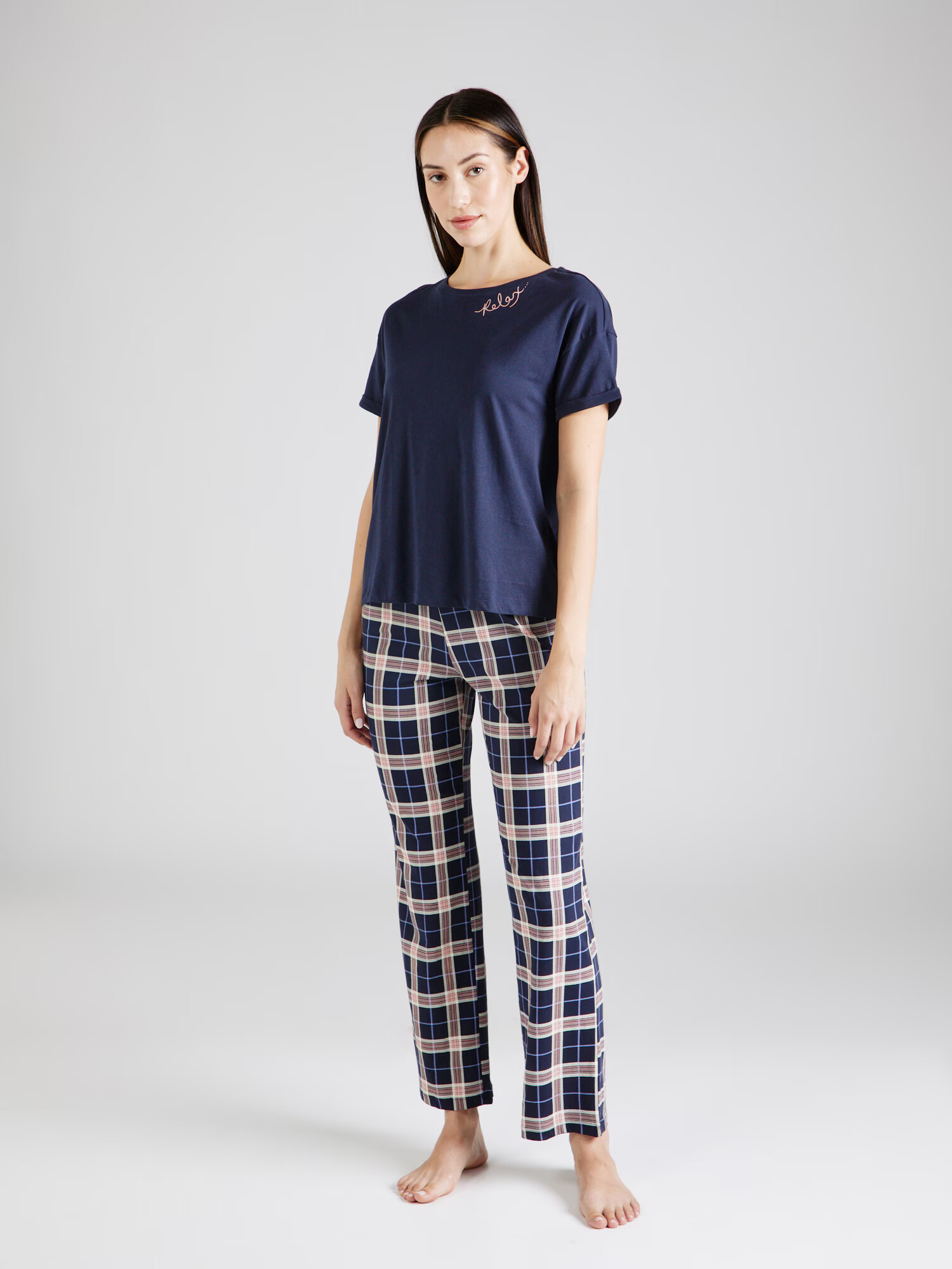 Marks & Spencer Pijama albastru marin / albastru violet / roz deschis - Pled.ro