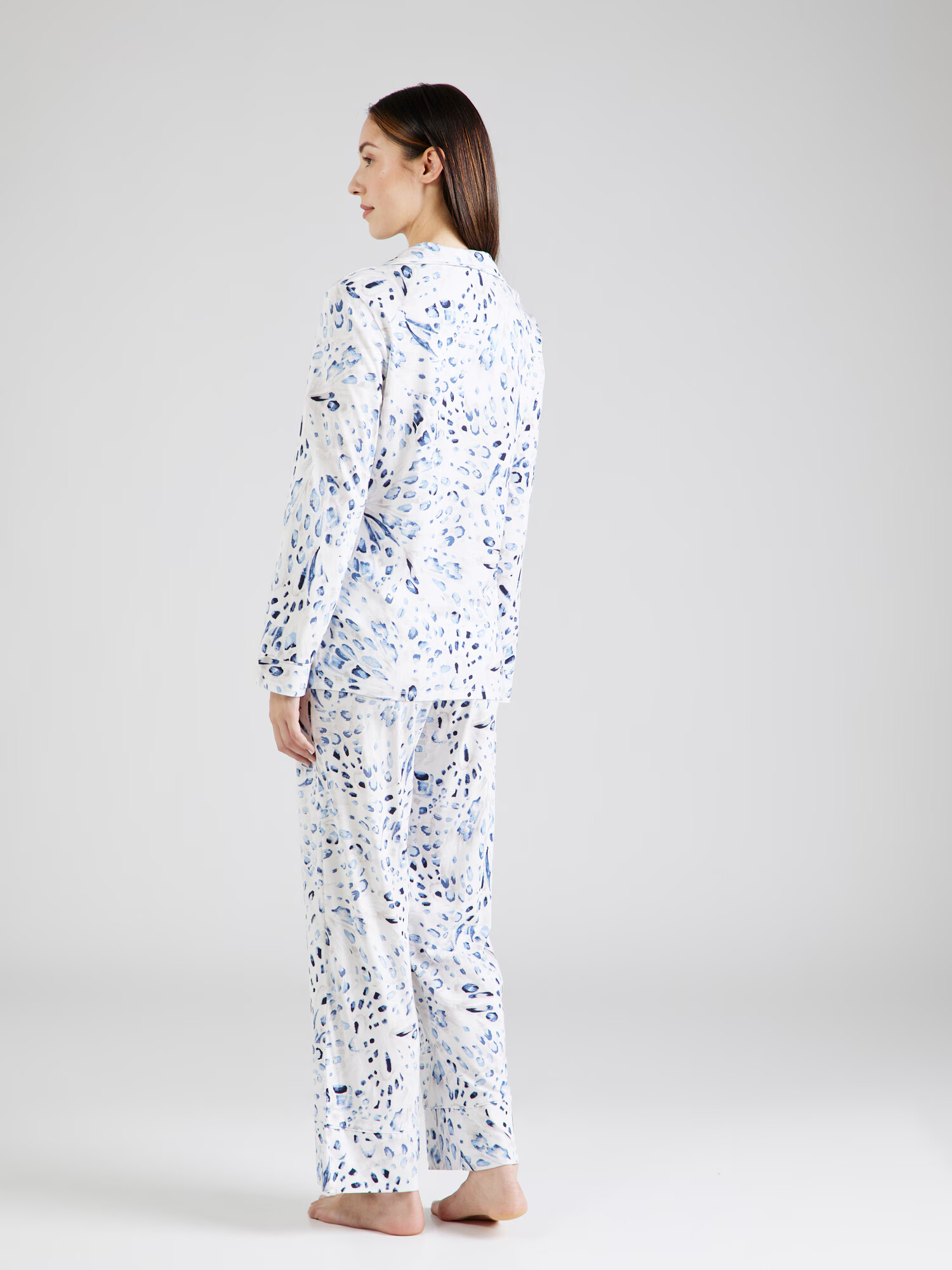 Marks & Spencer Pijama bleumarin / alb - Pled.ro