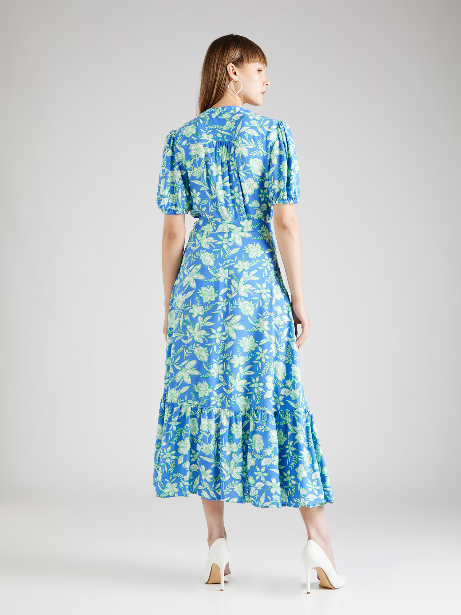 Marks & Spencer Rochie tip bluză azuriu / verde / alb - Pled.ro