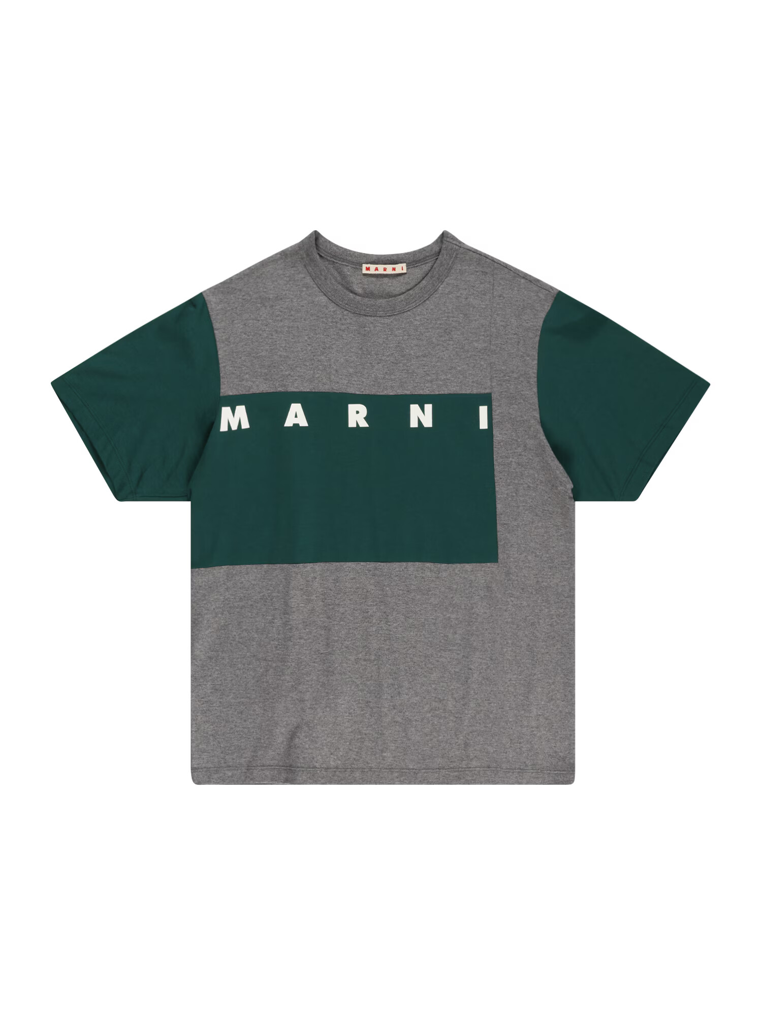 Marni Tricou gri amestecat / verde închis / alb - Pled.ro