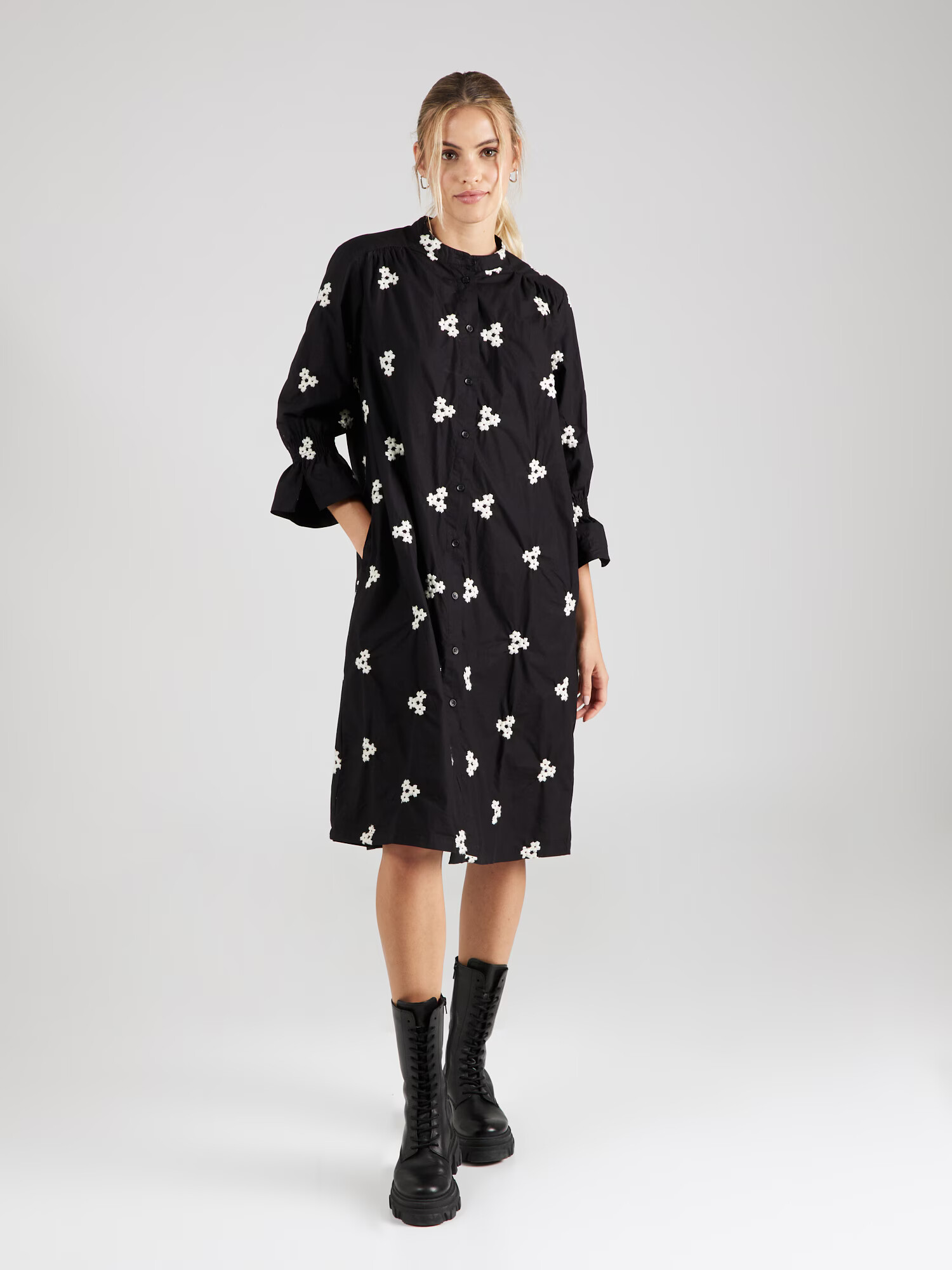 Masai Rochie 'Nukalo' negru / alb - Pled.ro