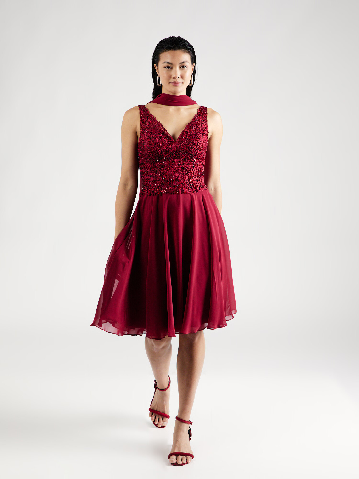 mascara Rochie de cocktail roșu bordeaux - Pled.ro