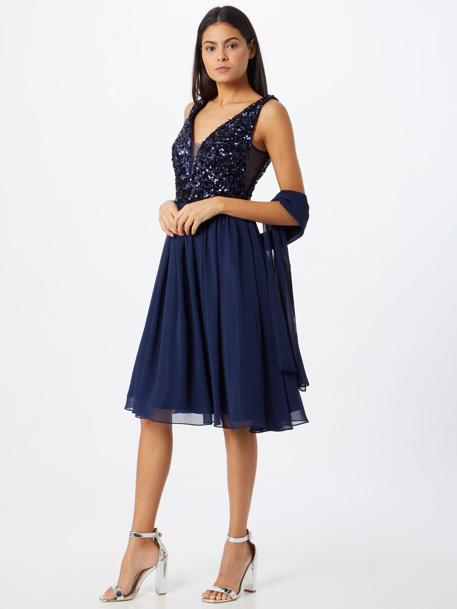 mascara Rochie de cocktail 'SEQUIN' bleumarin - Pled.ro