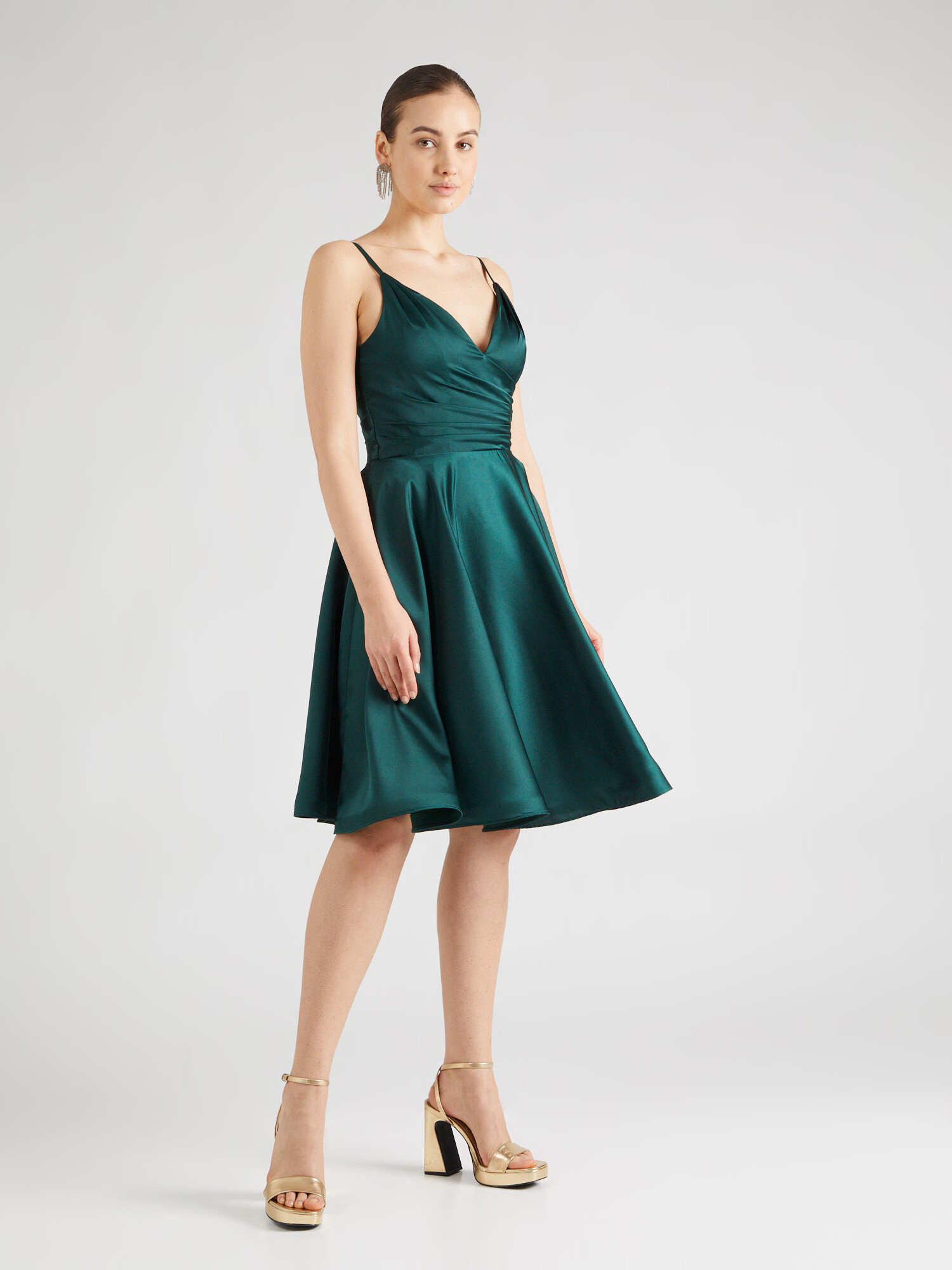 mascara Rochie de cocktail verde smarald - Pled.ro