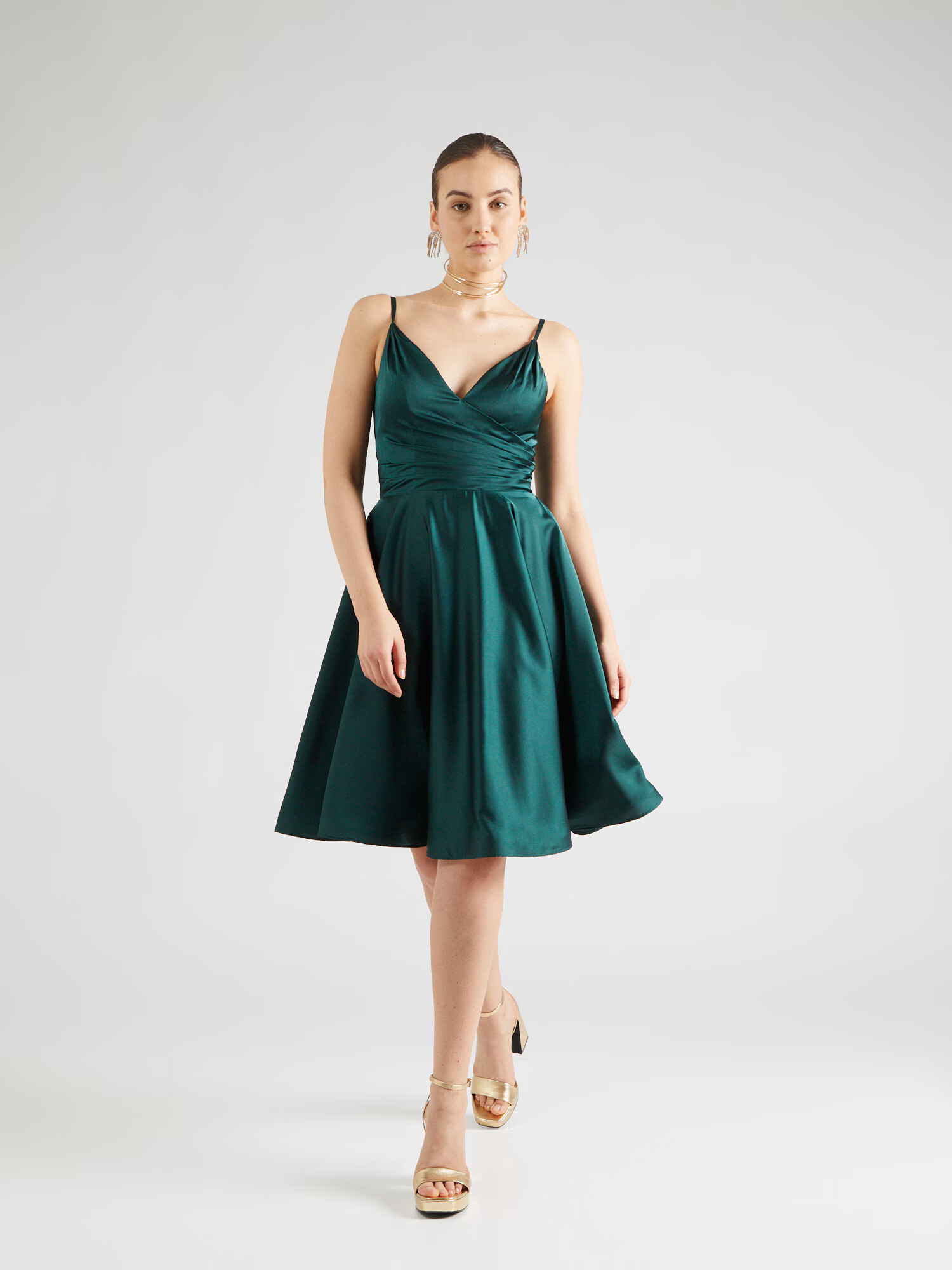 mascara Rochie de cocktail verde smarald - Pled.ro