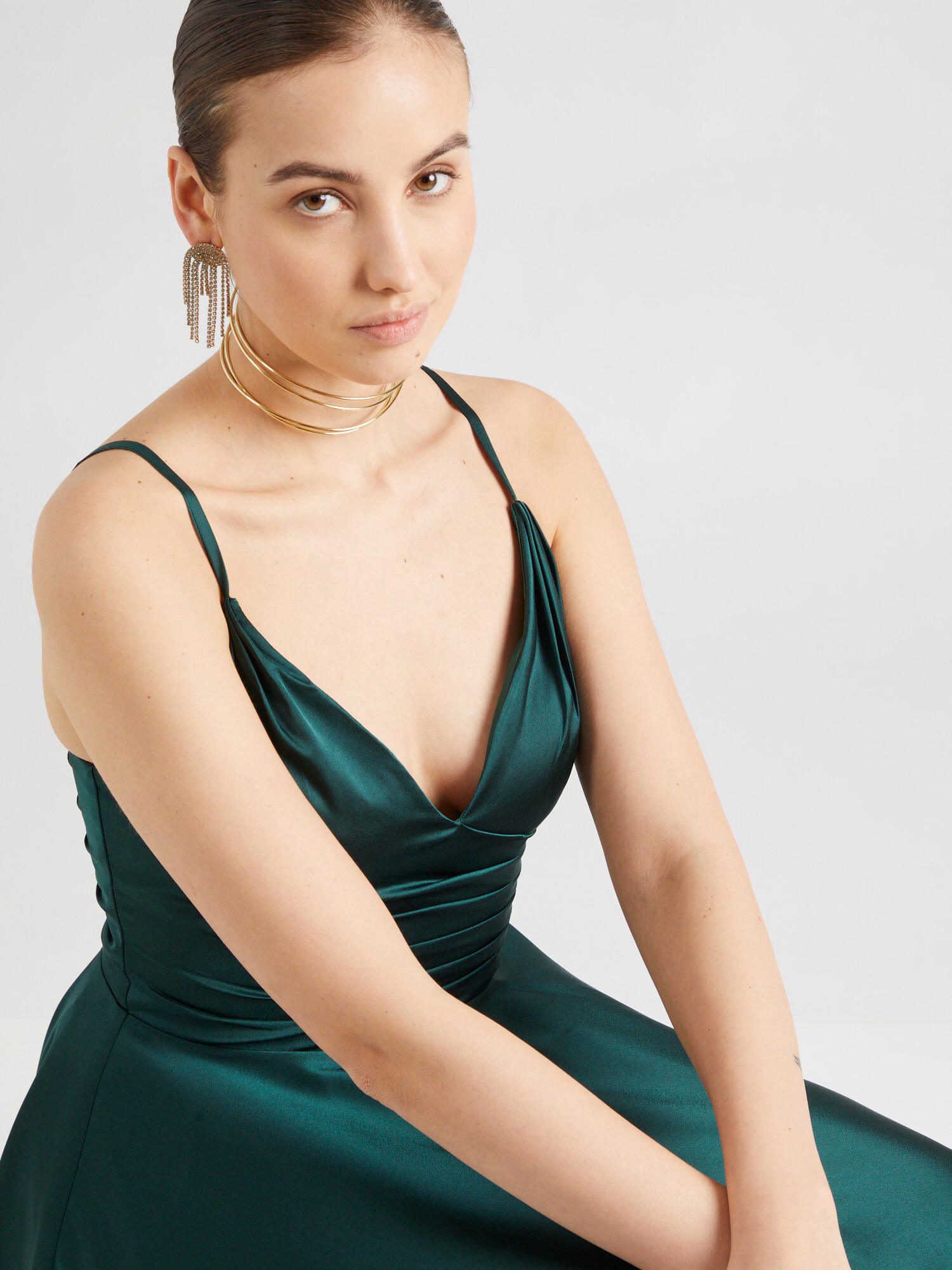 mascara Rochie de cocktail verde smarald - Pled.ro