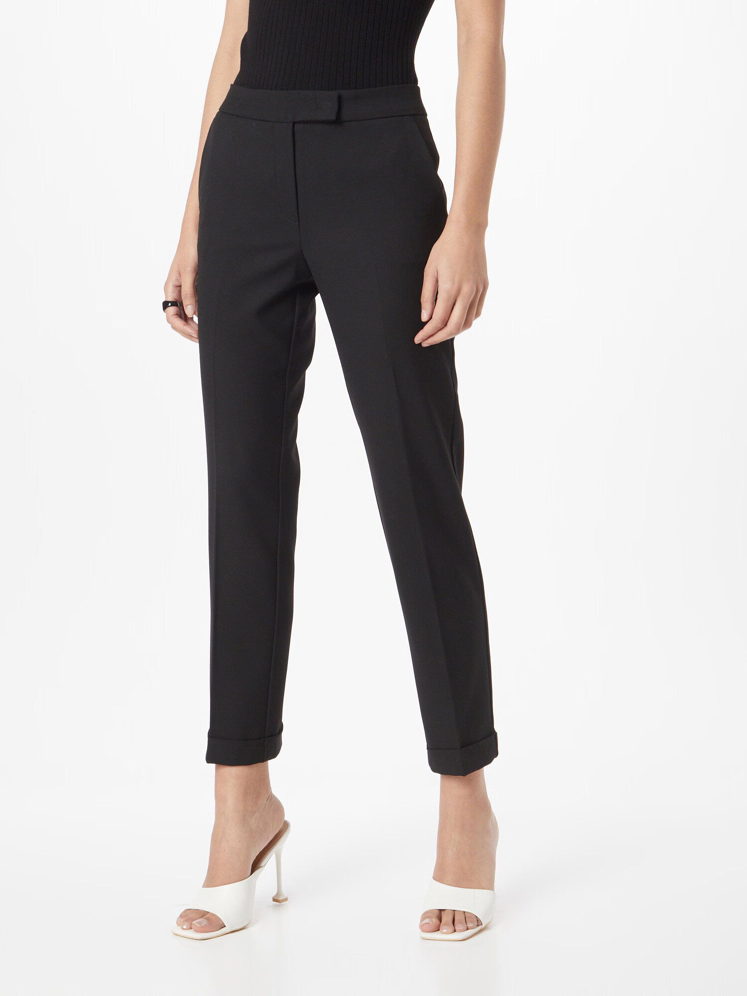 MAX&Co. Pantaloni cu dungă negru - Pled.ro