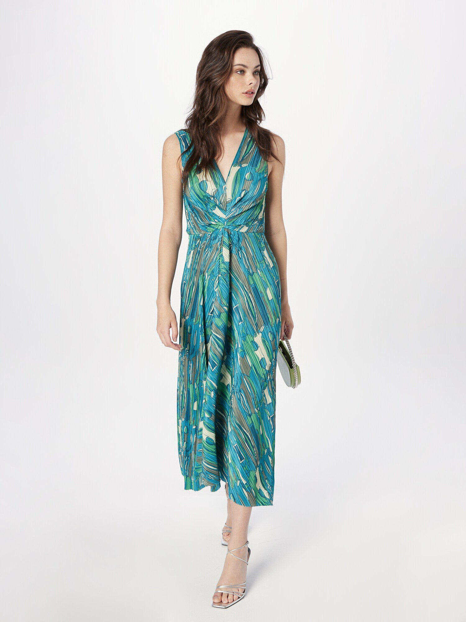 MAX&Co. Rochie 'CRUNA' maro / verde / verde petrol / alb - Pled.ro