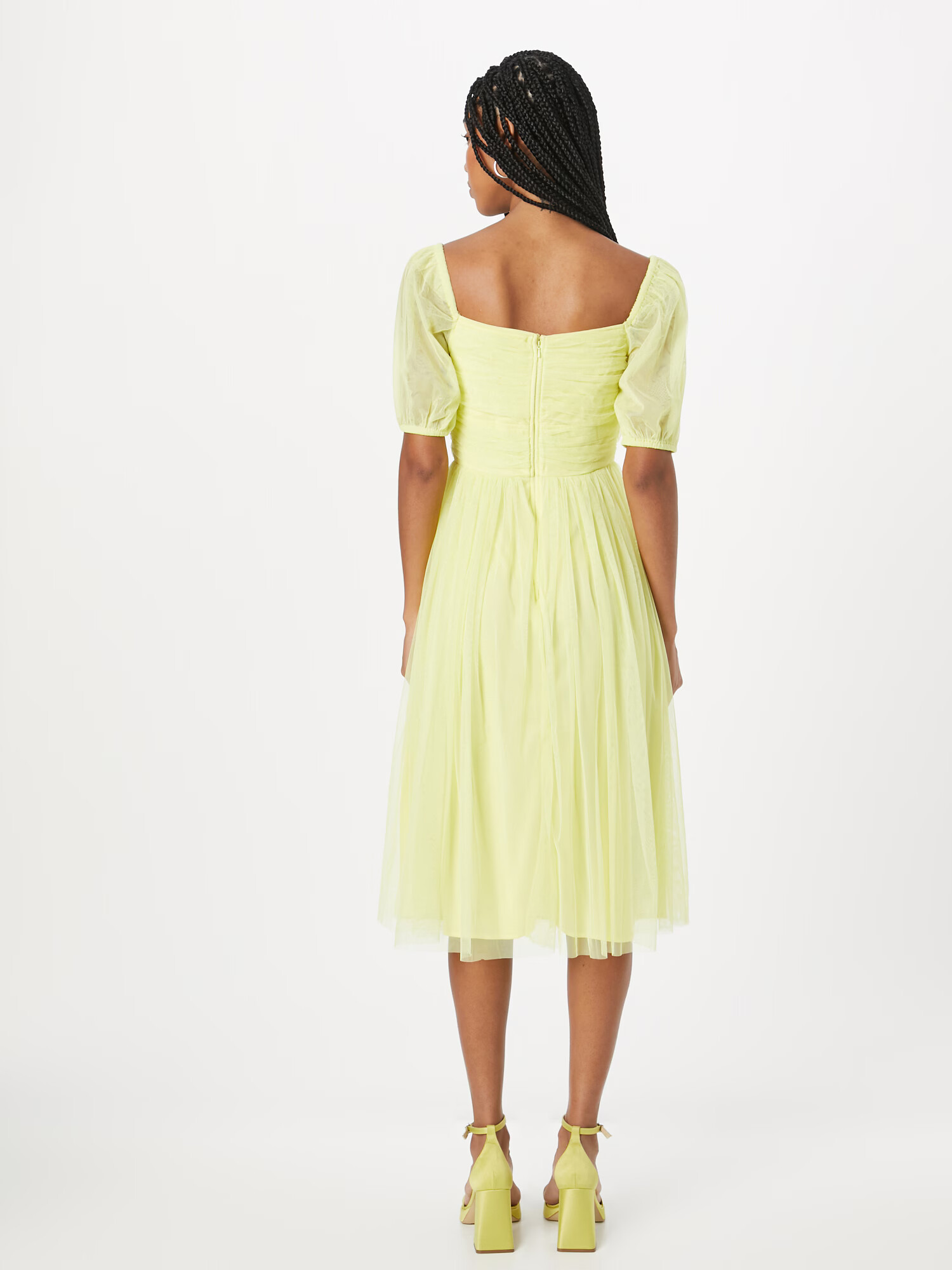 Maya Deluxe Rochie de cocktail verde limetă - Pled.ro