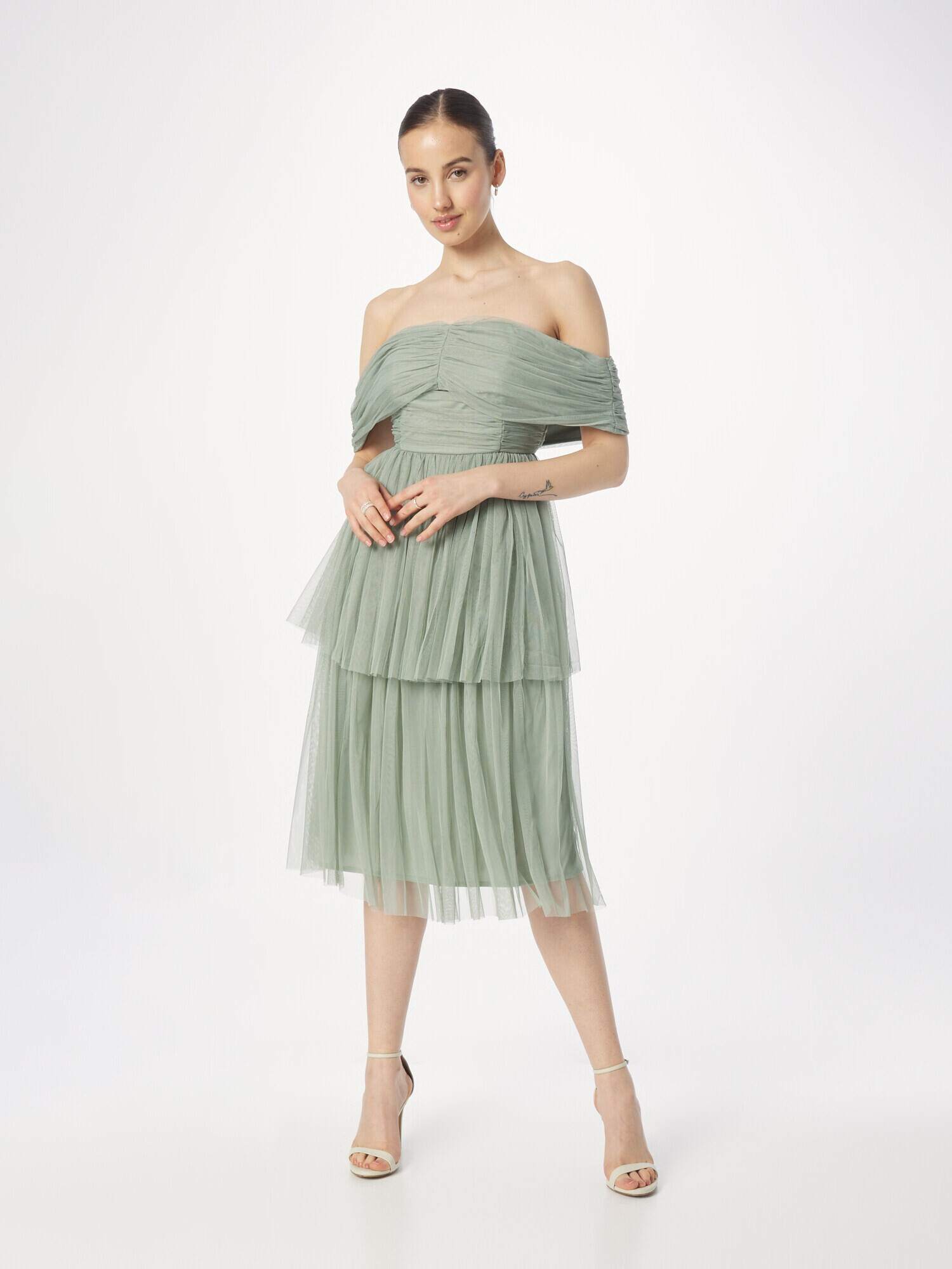 Maya Deluxe Rochie de cocktail verde pastel - Pled.ro