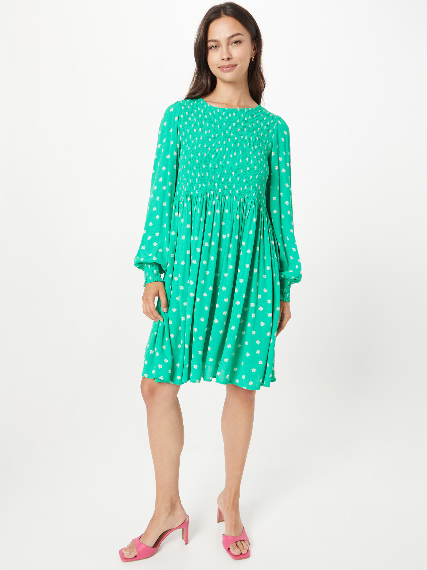 mbym Rochie verde jad / alb - Pled.ro